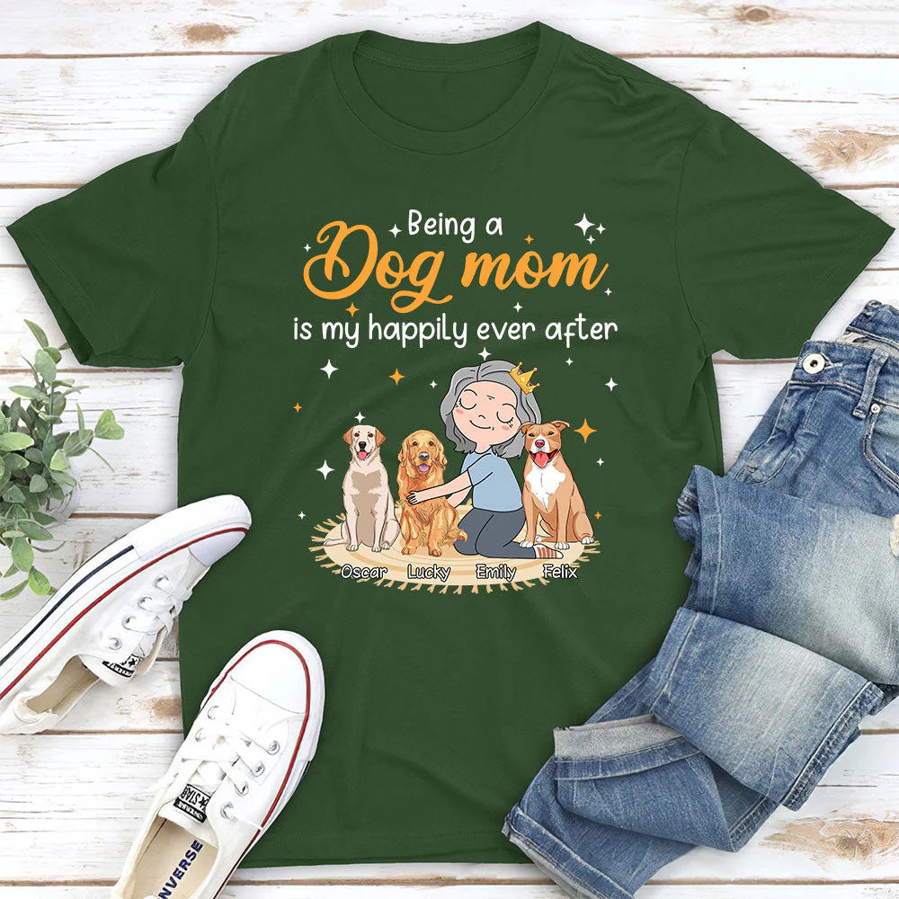 Happy Dog Mom - Personalized Custom Unisex T-shirt - Image 5