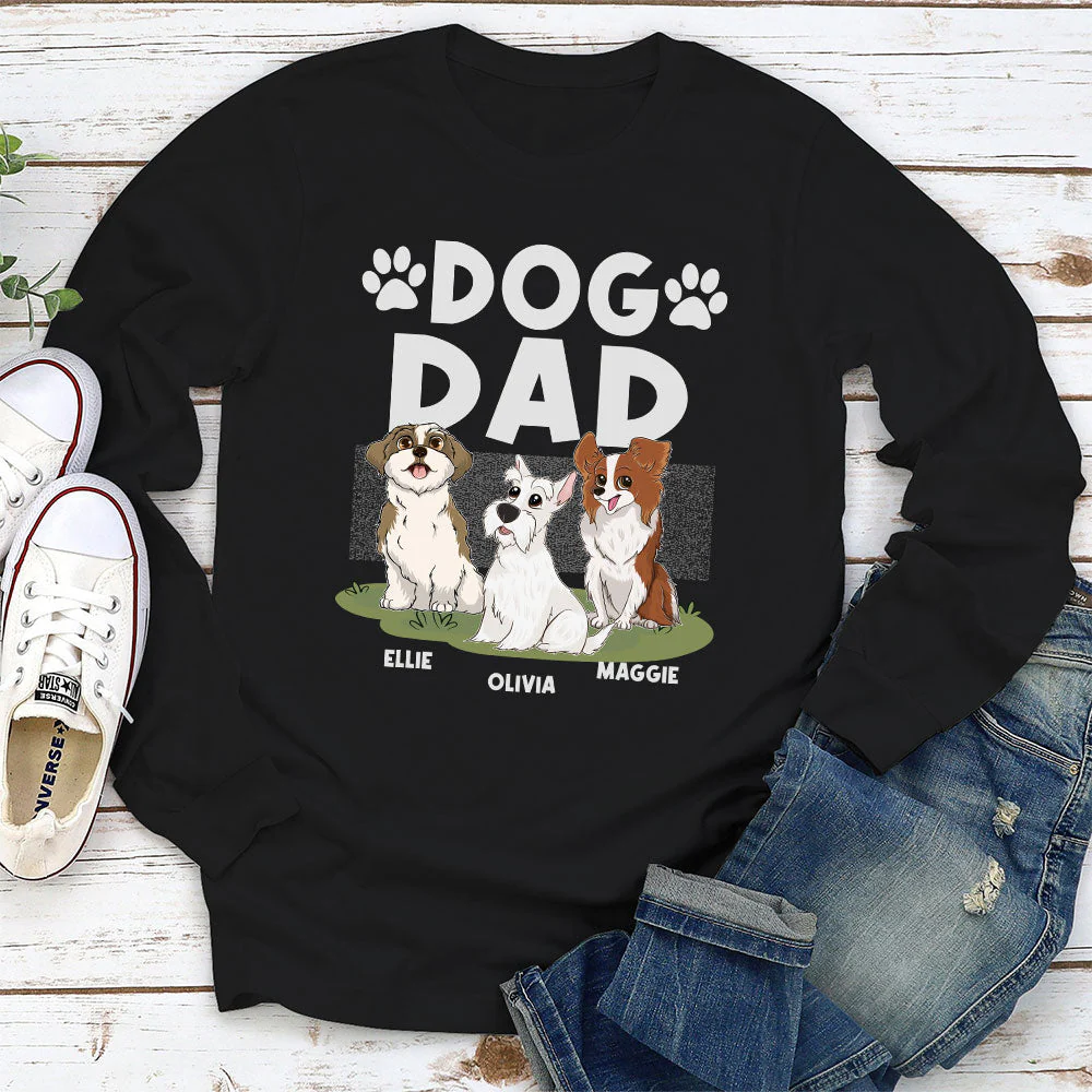 Happy Dog - Personalized Custom Long Sleeve T-shirt - Image 2