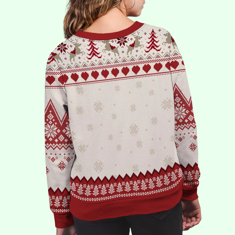Happy Holidays - Personalized Custom All-Over-Print Sweatshirt - Image 5