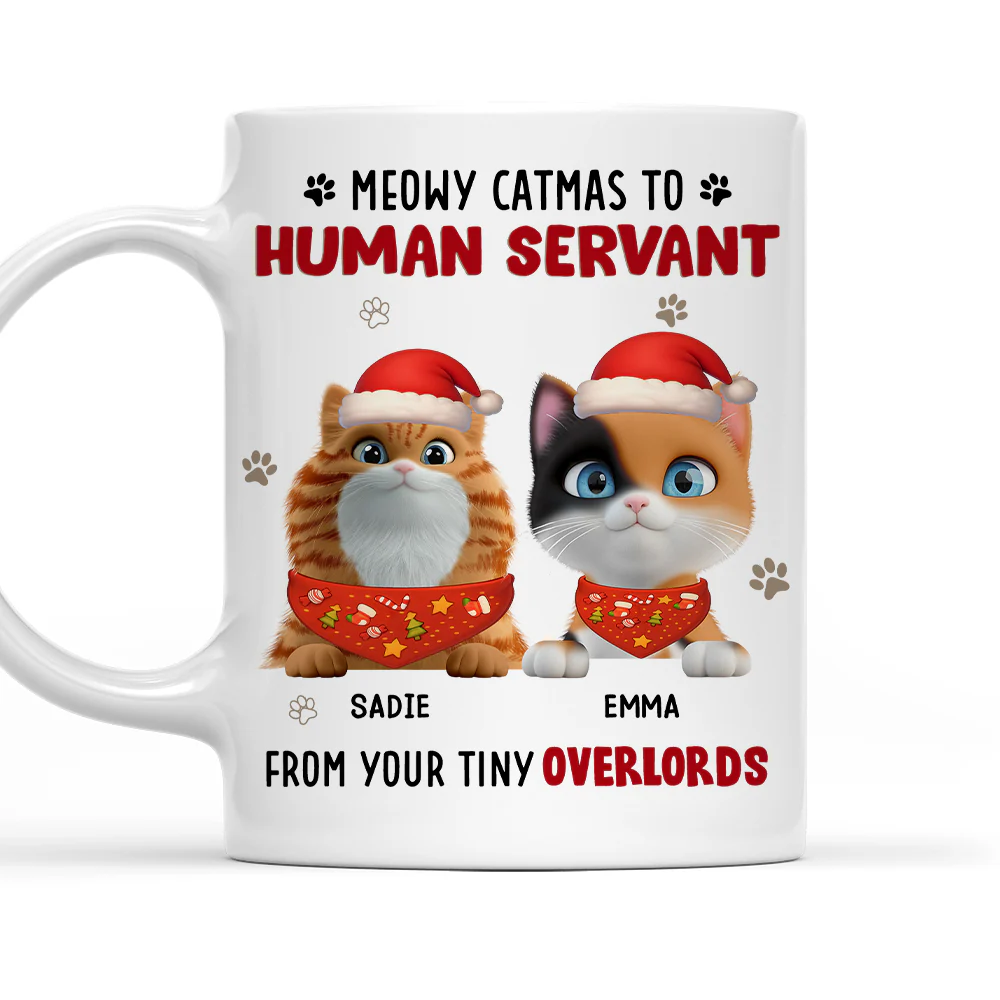 Happy Human Servant Christmas - Personalized Custom Coffee Mug