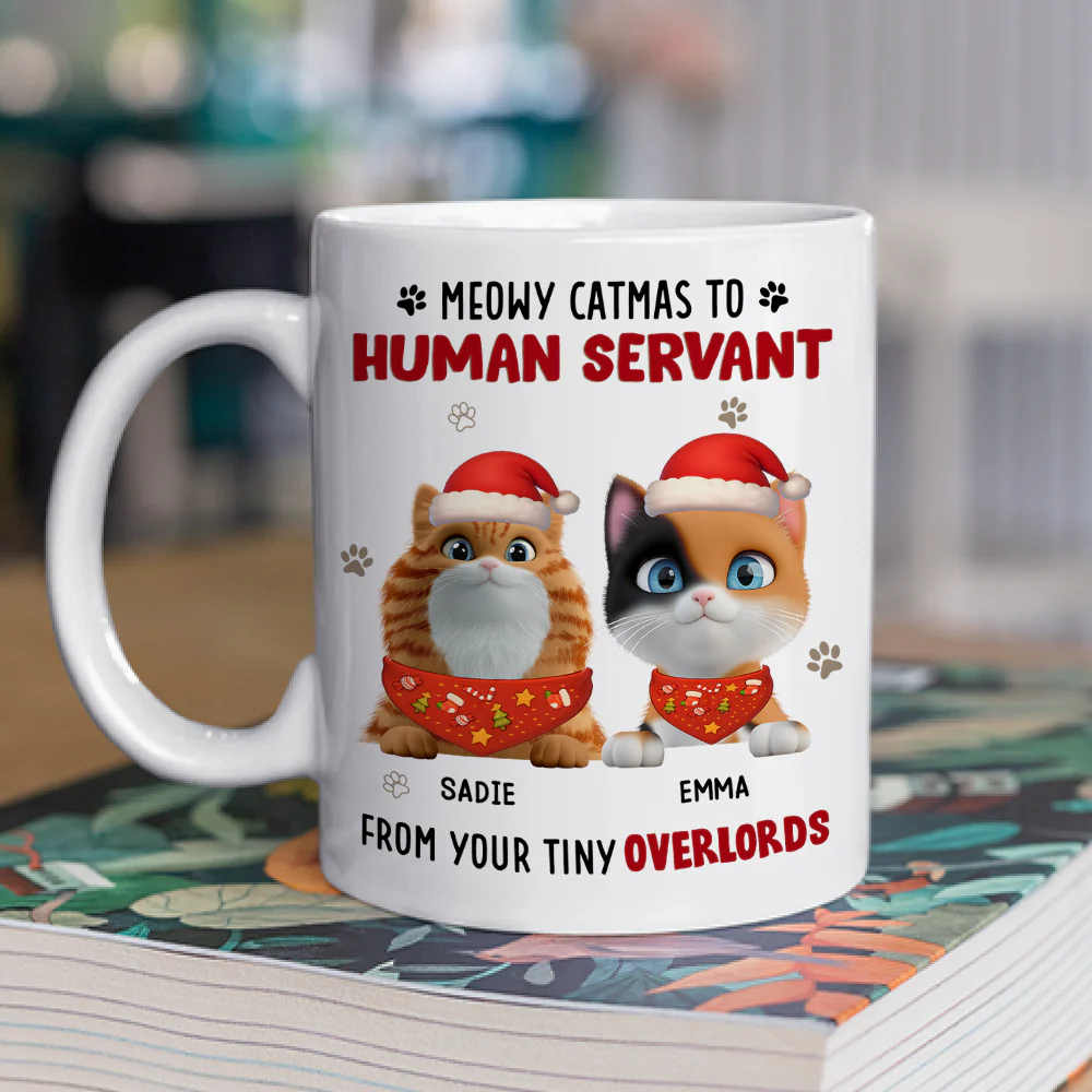 Happy Human Servant Christmas - Personalized Custom Coffee Mug - Image 2