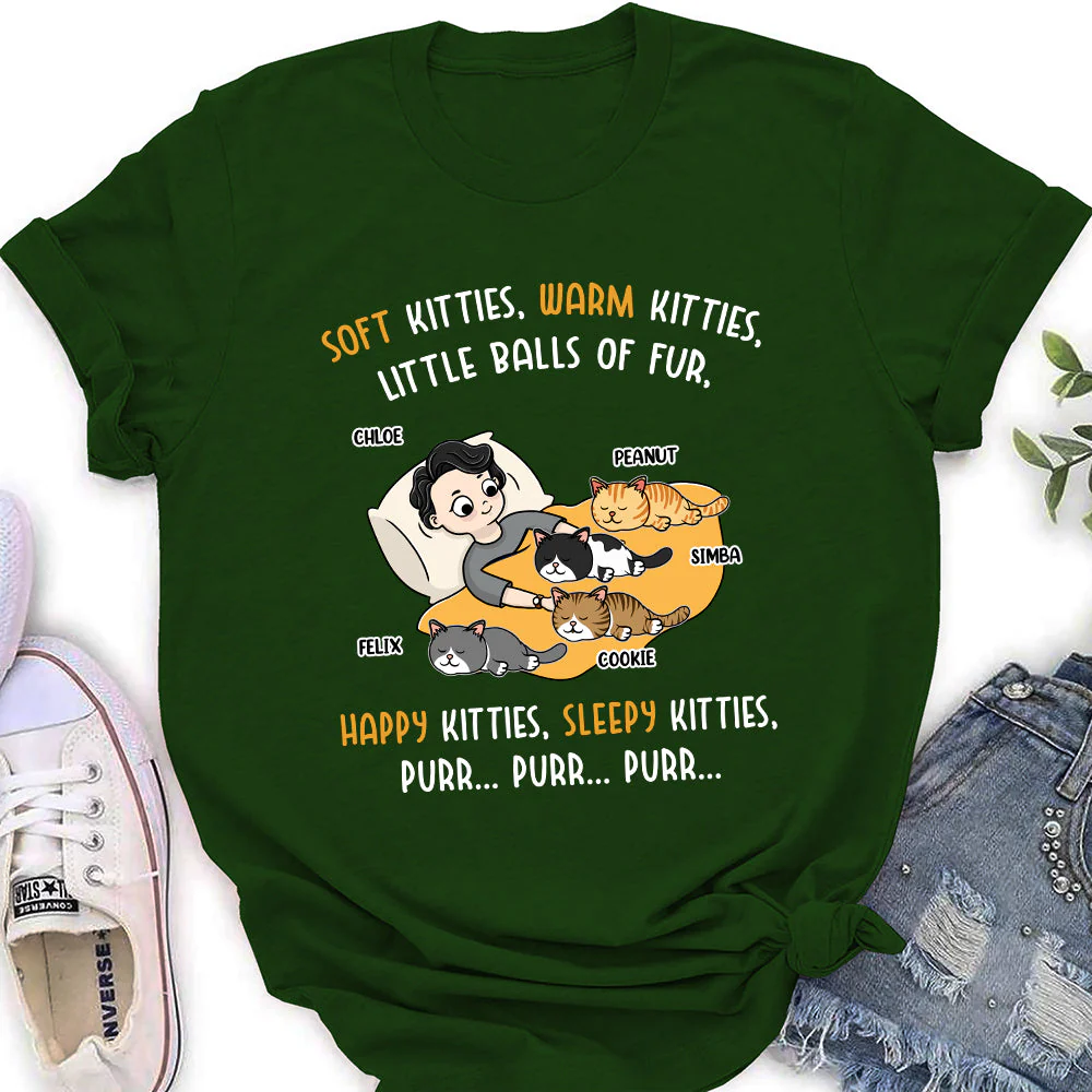 Happy Kitty Sleepy Kitty - Personalized Custom Women's T-shirt - Image 3