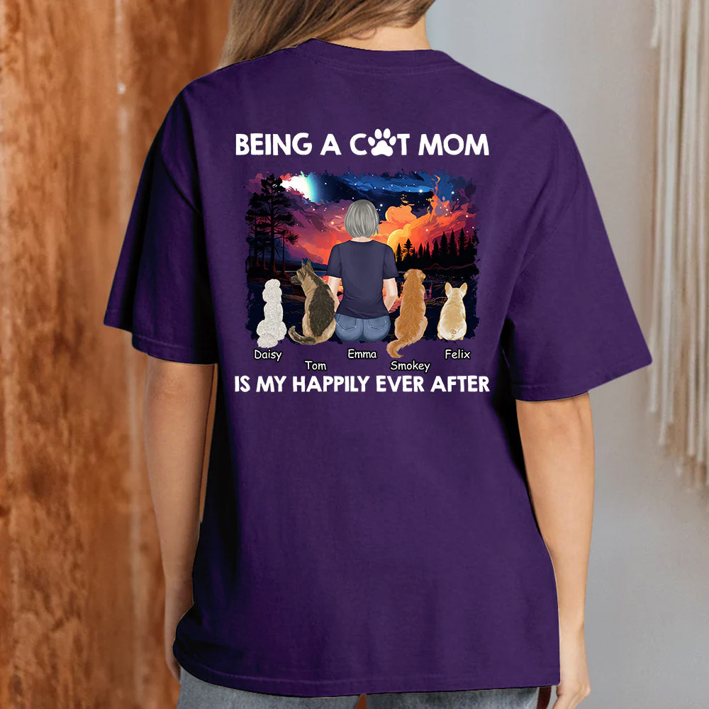 Happy Mom Together - Personalized Custom Unisex T-shirt - Image 3