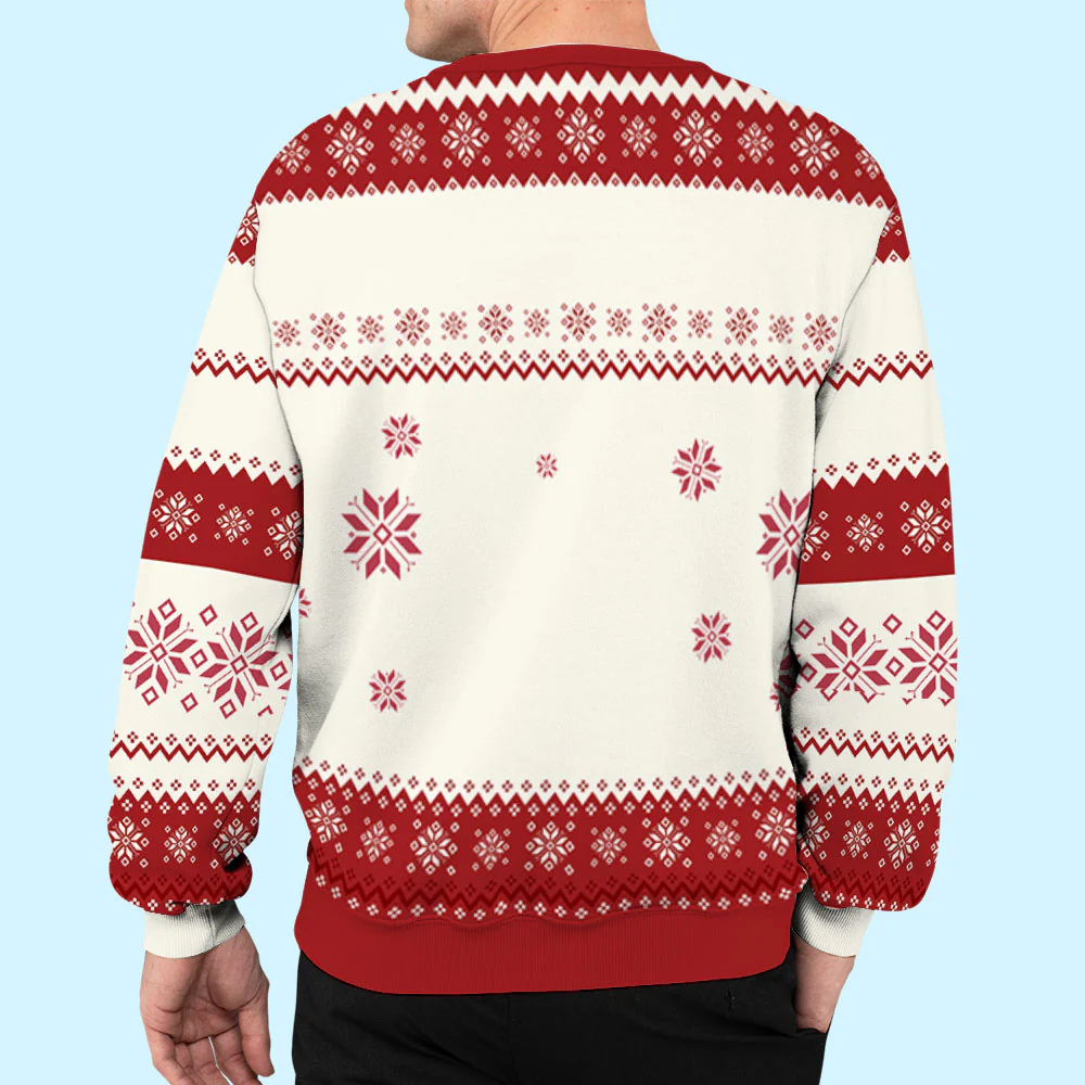 Happy Pawlidays Couple - Personalized Custom All-Over-Print Sweatshirt - Image 5