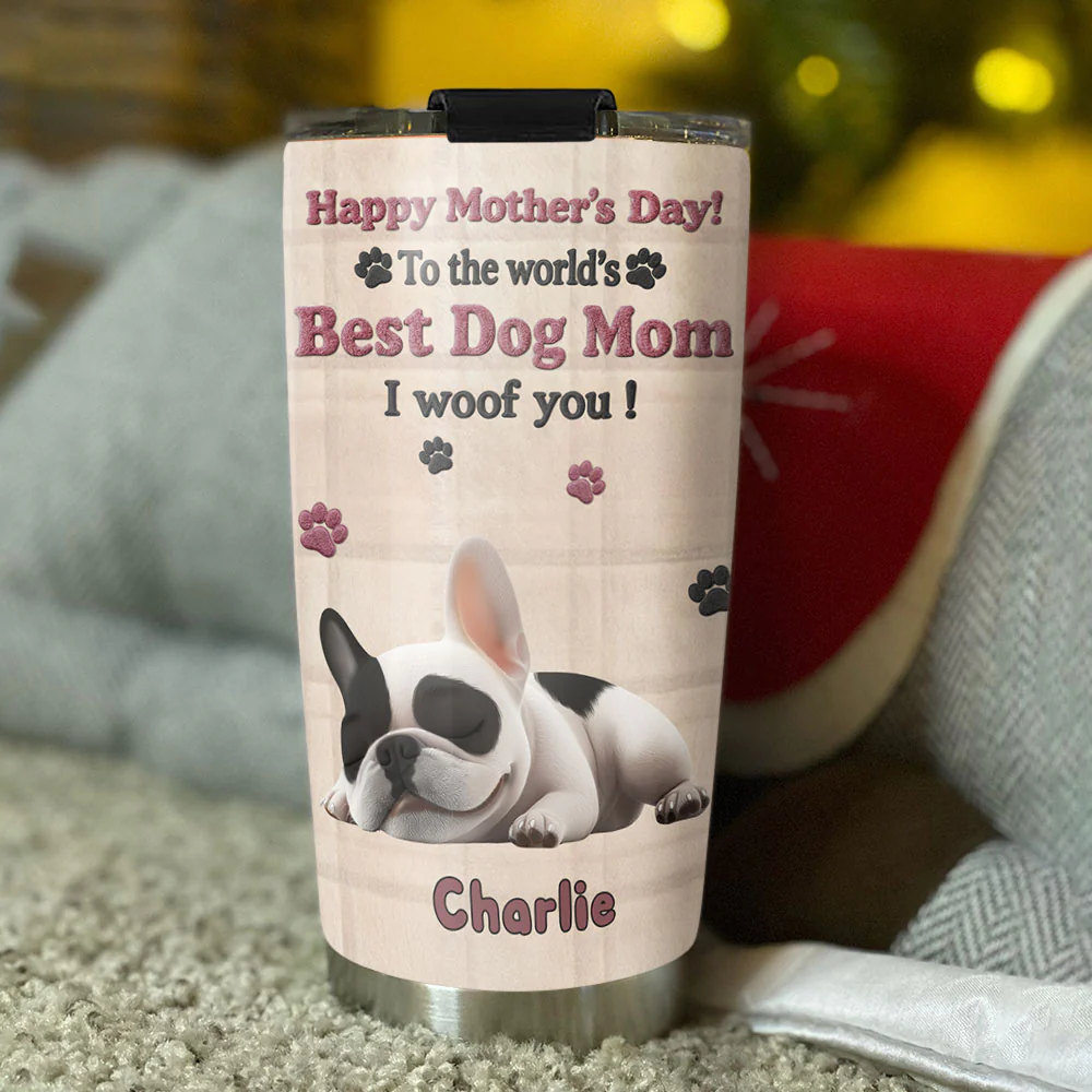 Happy To Be Dog Parents - Personalized Custom Tumbler - Image 3