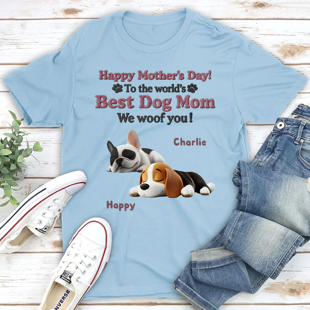 Happy To Be Dog Parents - Personalized Custom Unisex T-Shirt - Image 3