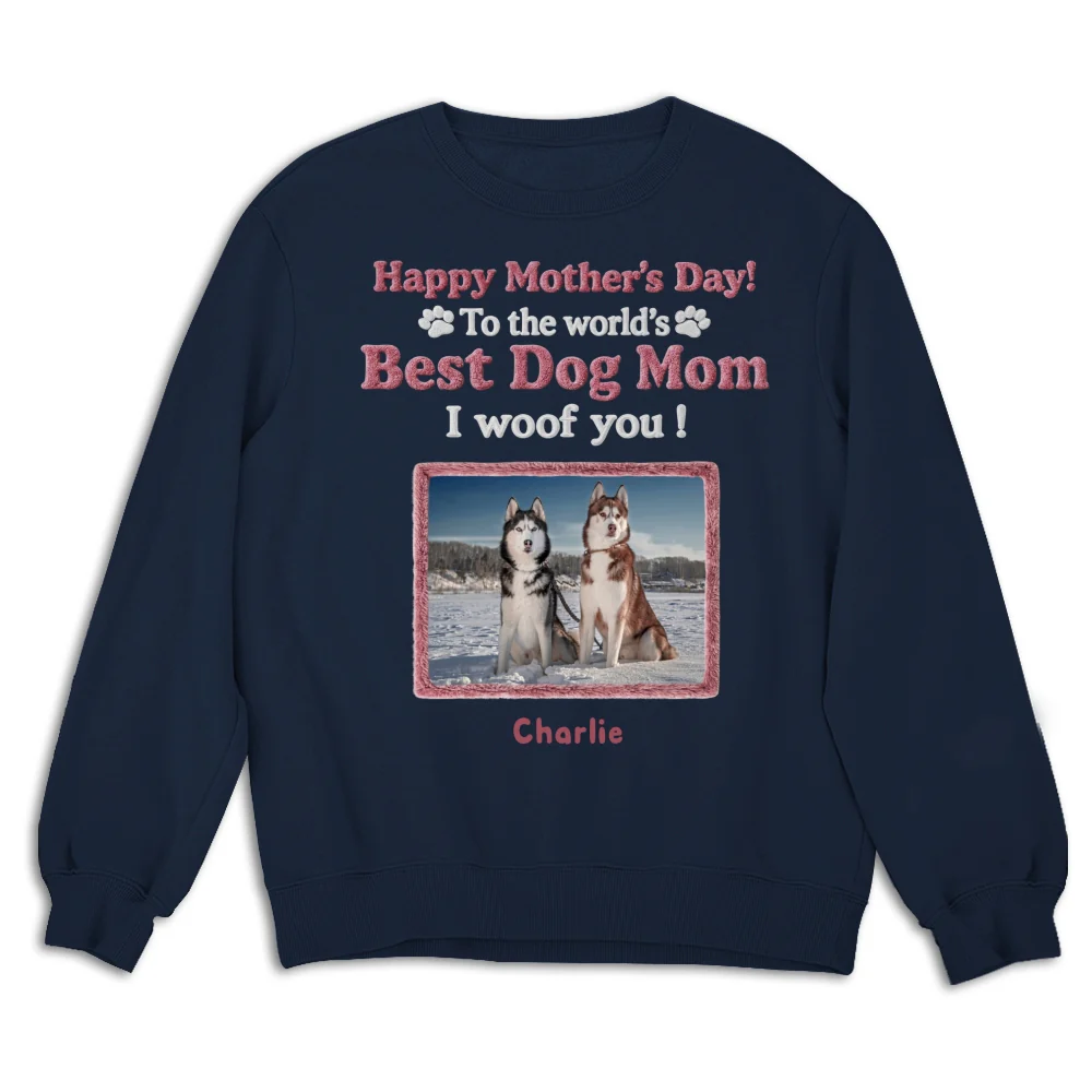 Happy To Be Dog Parents Ver Standing Ver Dark Photo - Personalized Custom Shirt - Image 10