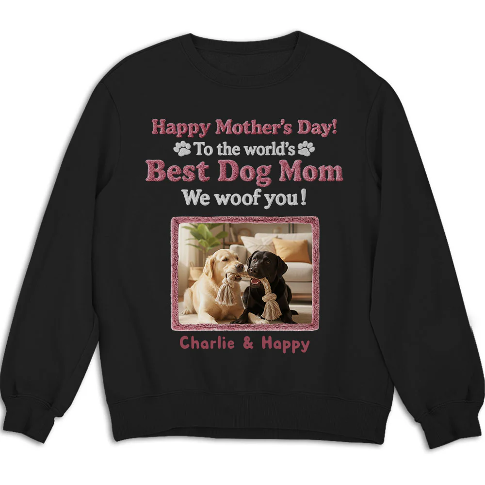 Happy To Be Dog Parents Ver Standing Ver Dark Photo - Personalized Custom Shirt - Image 2