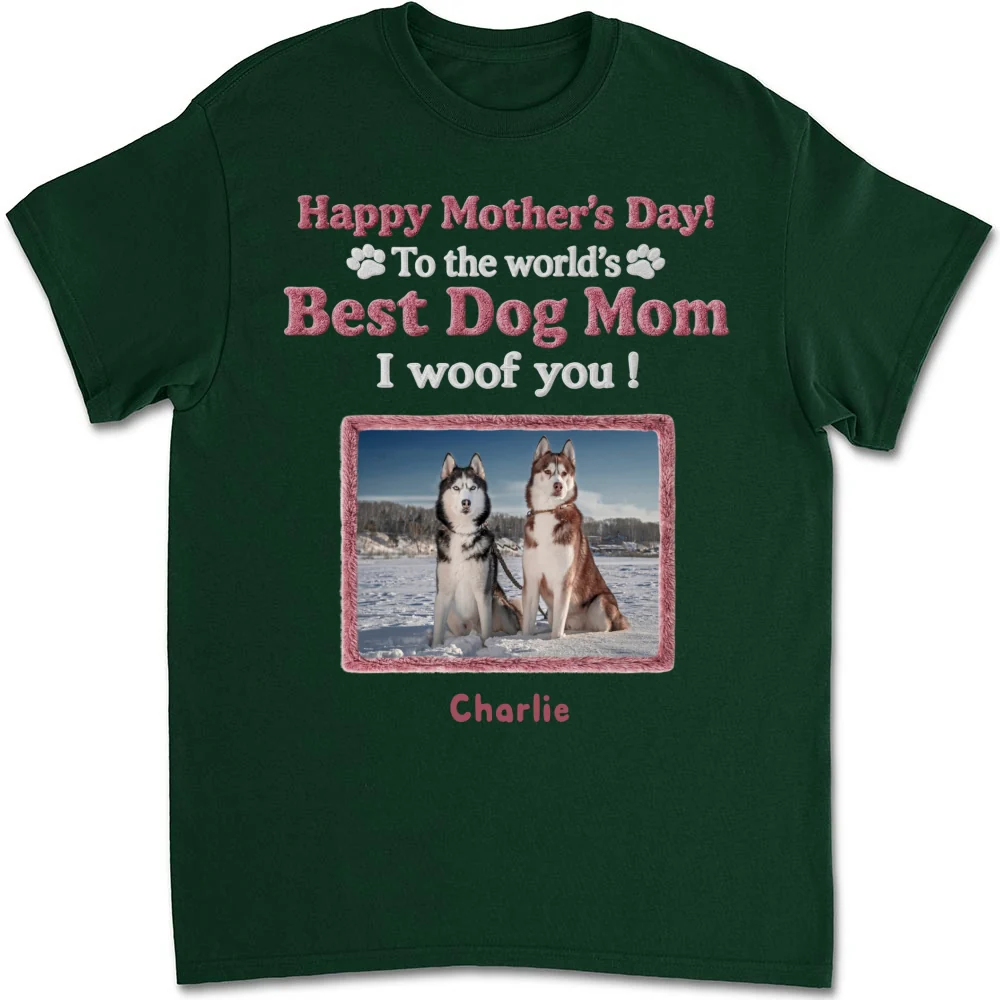 Happy To Be Dog Parents Ver Standing Ver Dark Photo - Personalized Custom Shirt - Image 5