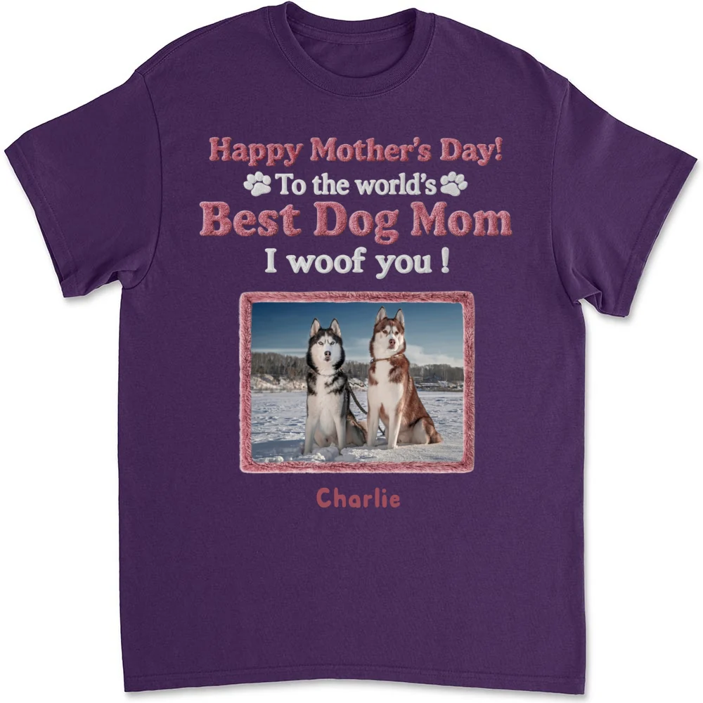 Happy To Be Dog Parents Ver Standing Ver Dark Photo - Personalized Custom Shirt - Image 7