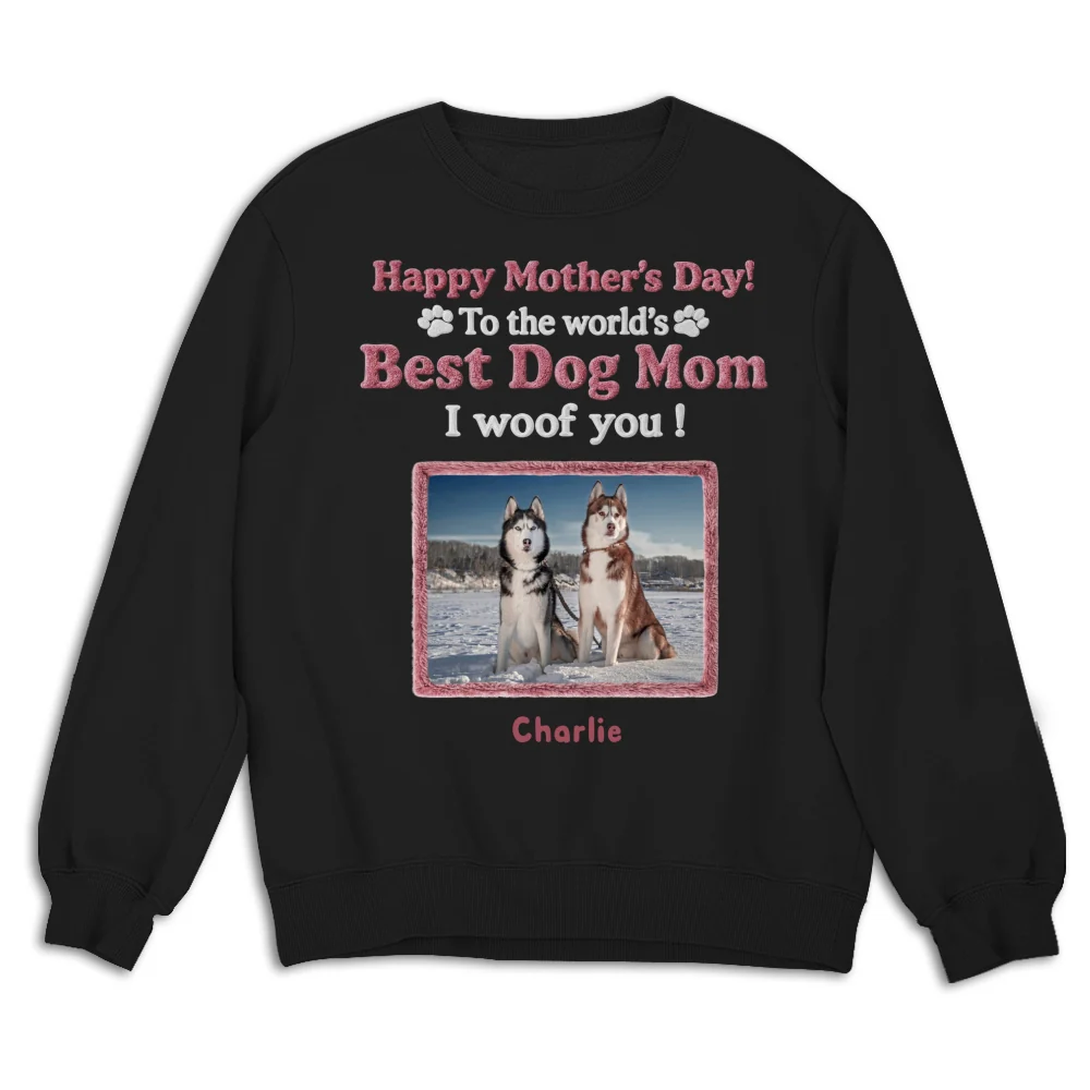 Happy To Be Dog Parents Ver Standing Ver Dark Photo - Personalized Custom Shirt - Image 8