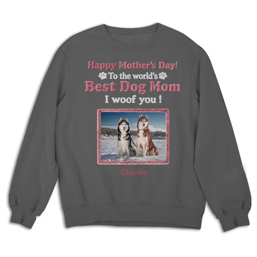 Happy To Be Dog Parents Ver Standing Ver Dark Photo - Personalized Custom Shirt - Image 9