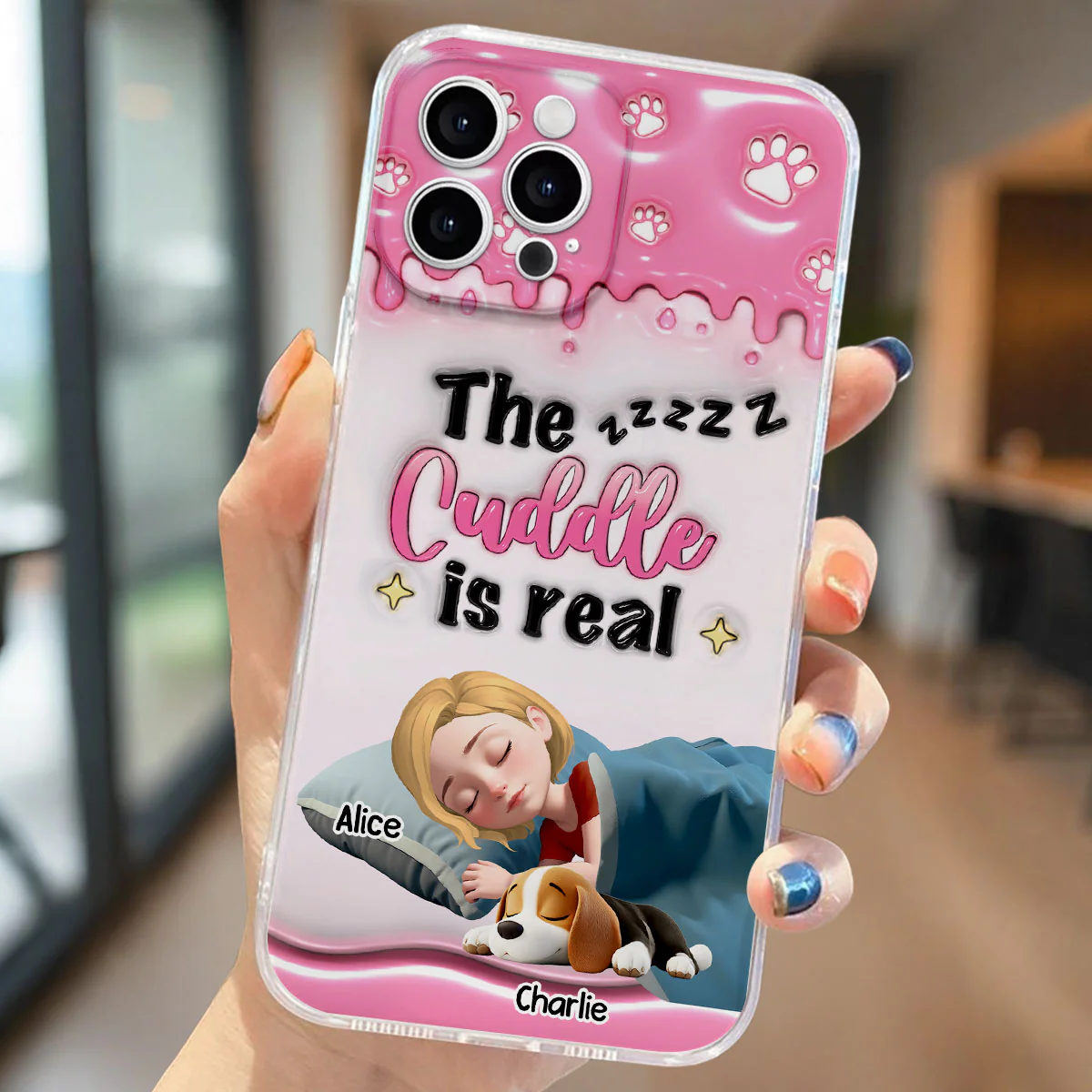 Happy With My Babies - Personalized Custom 3D Inflated Effect Phone Case - Image 2