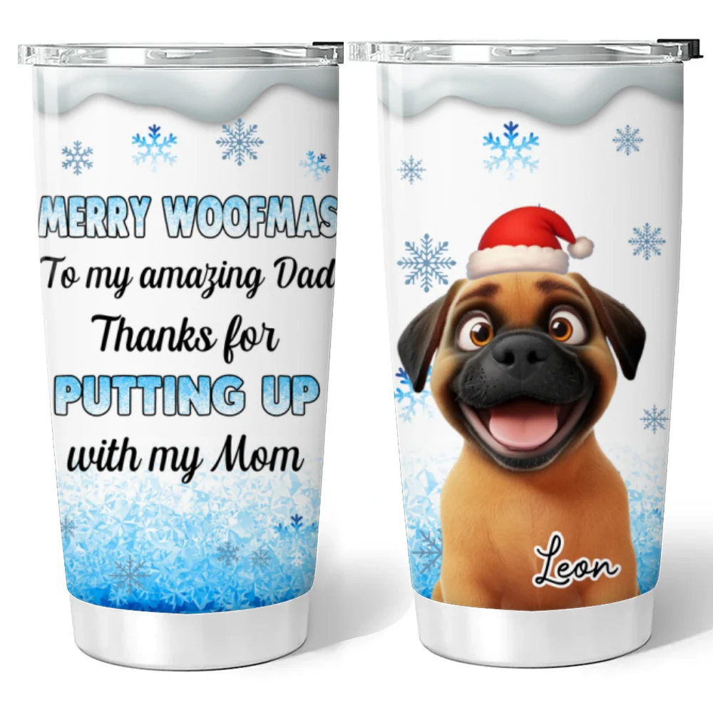 Happy Woofmas - Personalized Custom Tumbler - Image 6