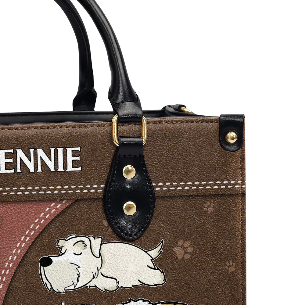 Having A Dog - Personalized Custom Leather Bag - Image 3