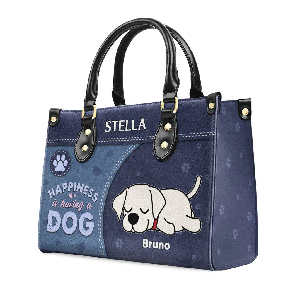 Having A Dog - Personalized Custom Leather Bag - Image 4
