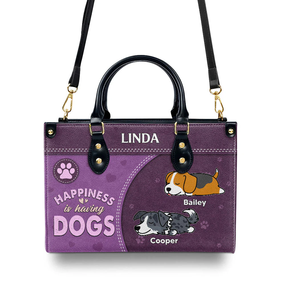Having A Dog - Personalized Custom Leather Bag - Image 5