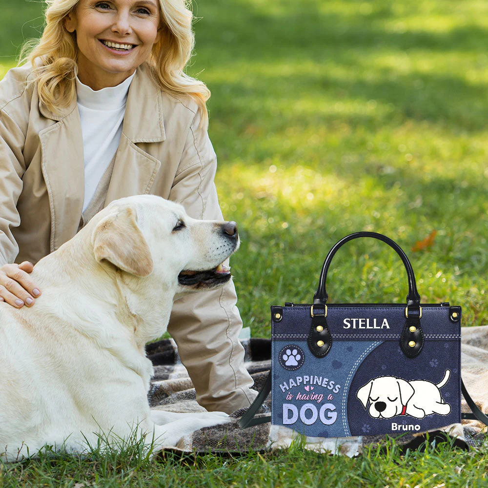 Having A Dog - Personalized Custom Leather Bag - Image 6