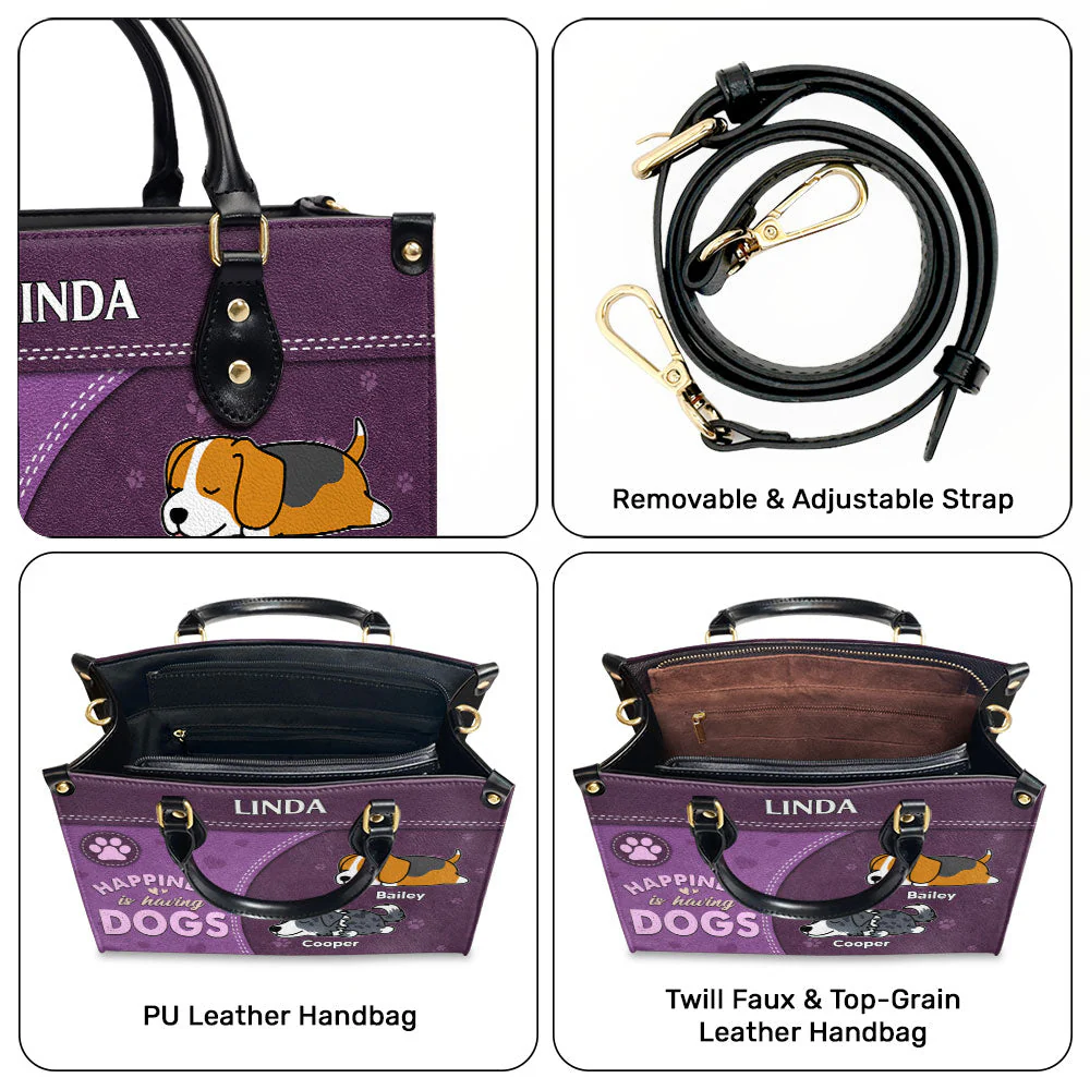 Having A Dog - Personalized Custom Leather Bag - Image 9
