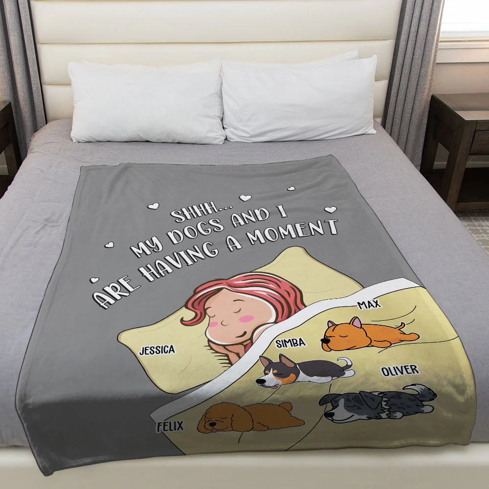 Having A Moment - Personalized Custom Fleece Blanket - Image 3