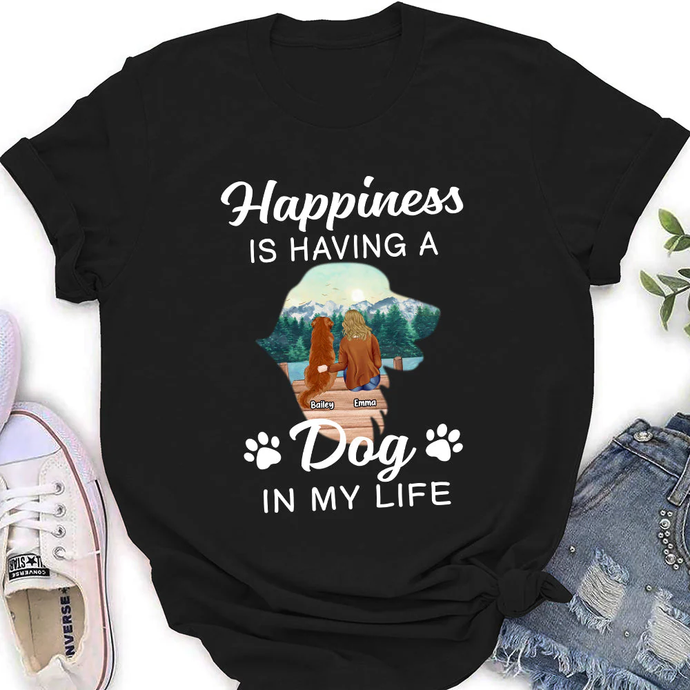 Having Dog In Life - Personalized Custom Women's T-shirt