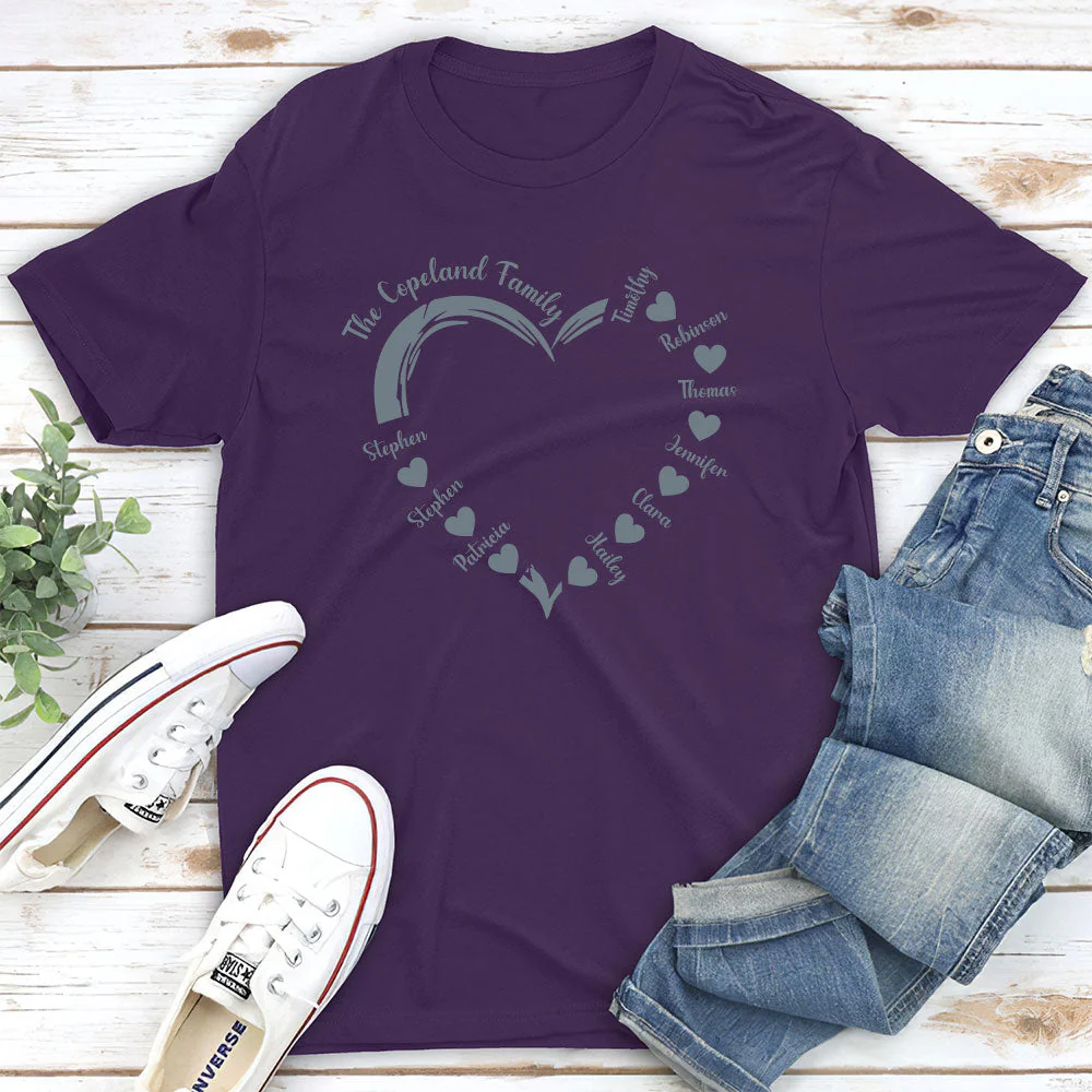 Heart Around You - Personalized Custom Premium T-shirt - Image 5