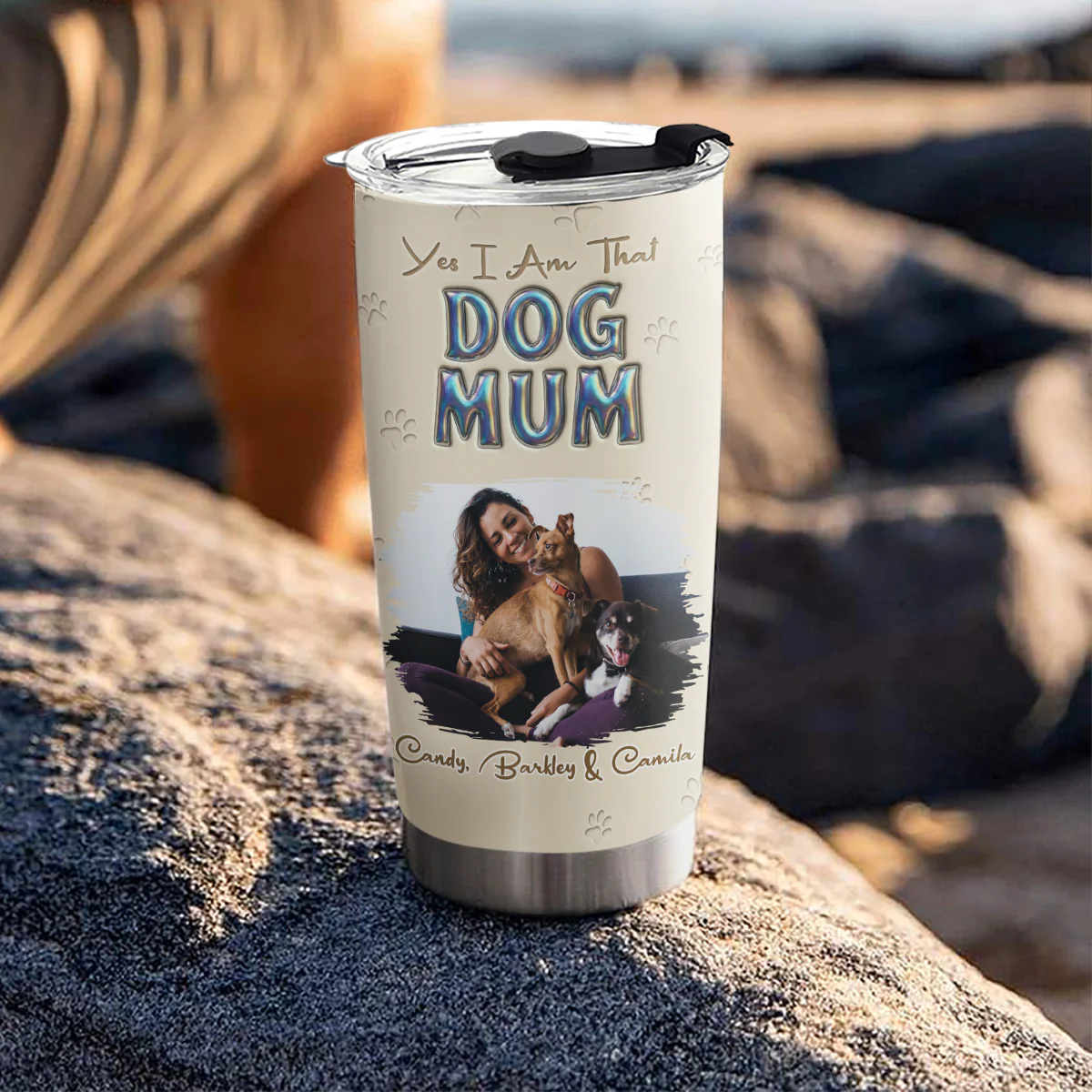 Heart On You Photo - Personalized Custom 3D Effect Tumbler - Image 3