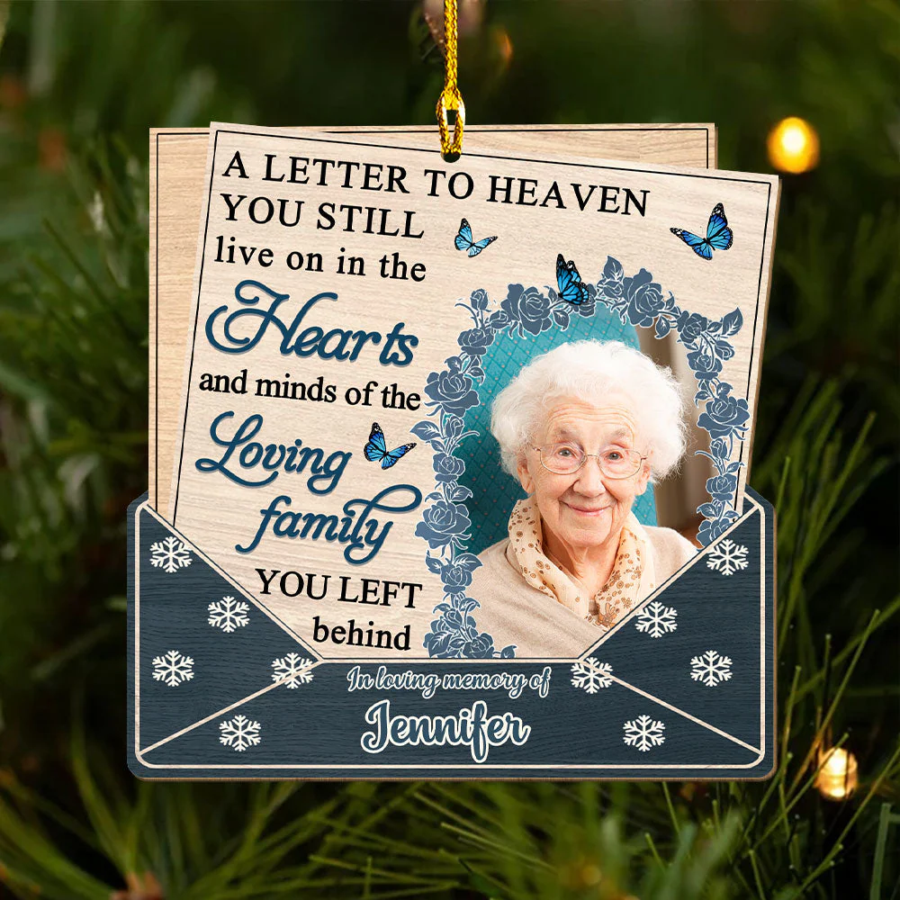Hearts And Minds Letter - Personalized Custom 1-layered Wood Ornament - Image 4