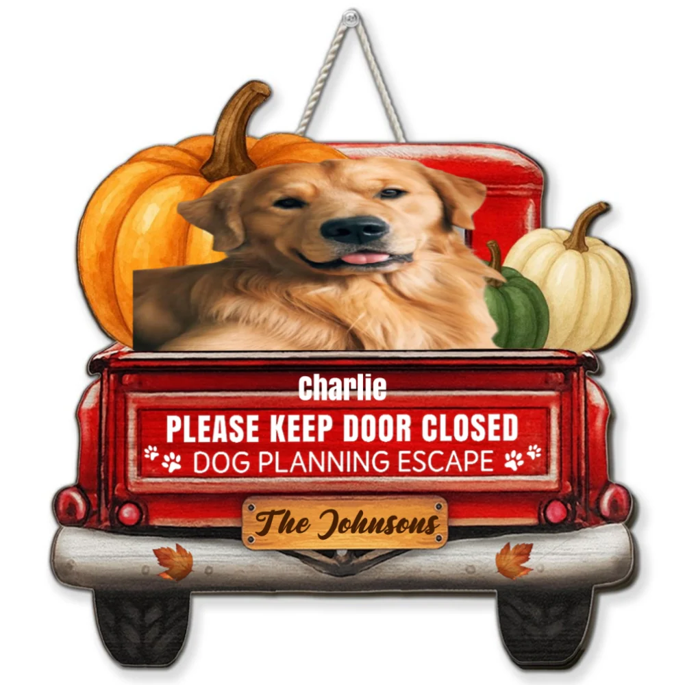 Hello Fall Photo - Personalized Custom Wood Sign - Image 3
