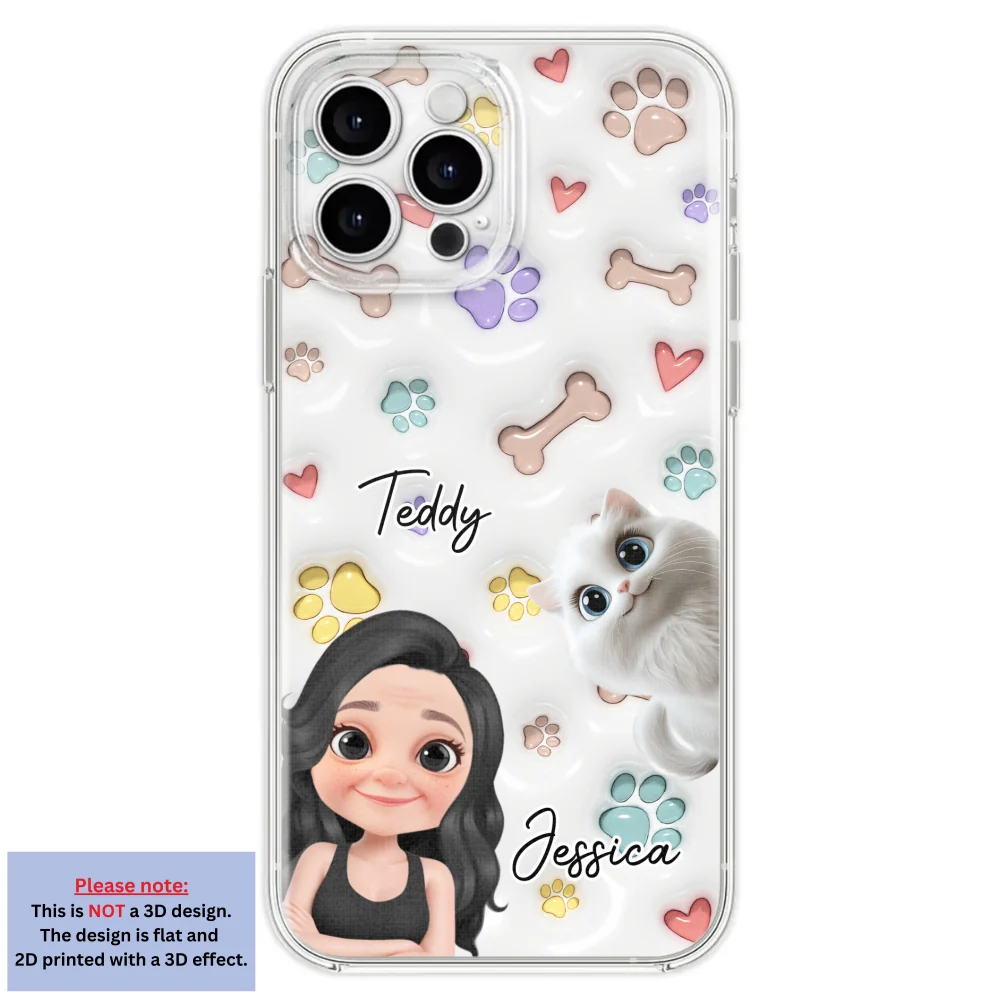 Her Baby Lovely Cats - Personalized Custom 3D Inflated Effect Phone Case - Image 25