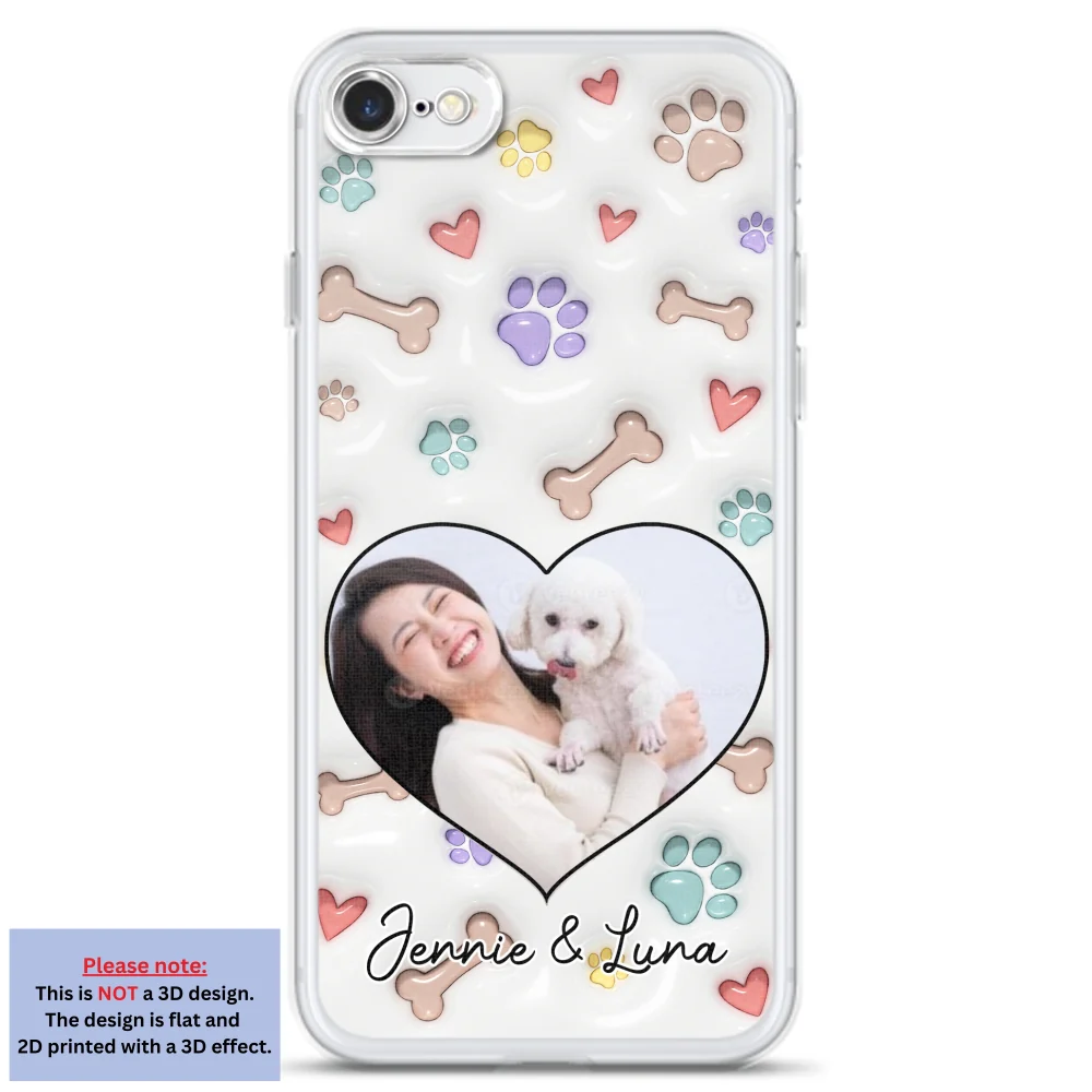 Her Baby Lovely Dogs Ver Photo - Personalized Custom 3D Inflated Effect Phone Case - Image 2