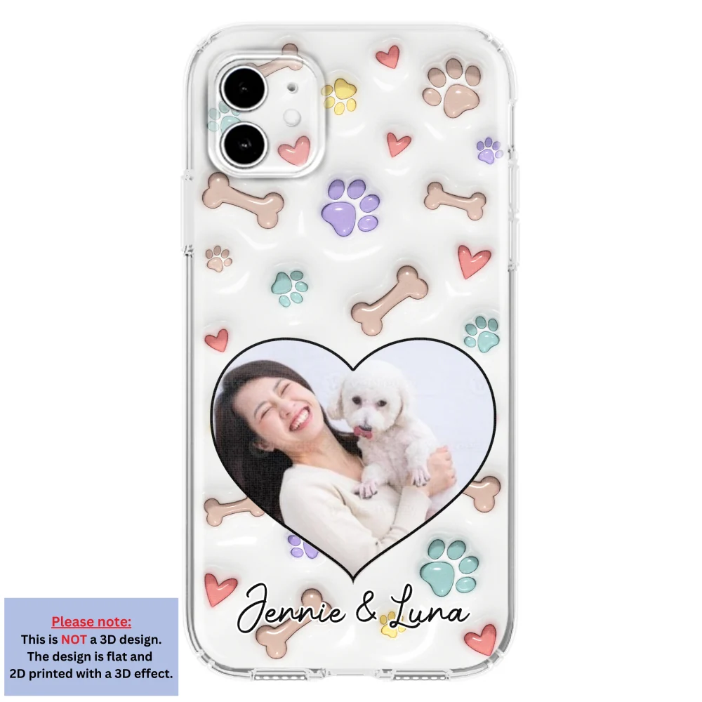 Her Baby Lovely Dogs Ver Photo - Personalized Custom 3D Inflated Effect Phone Case - Image 7