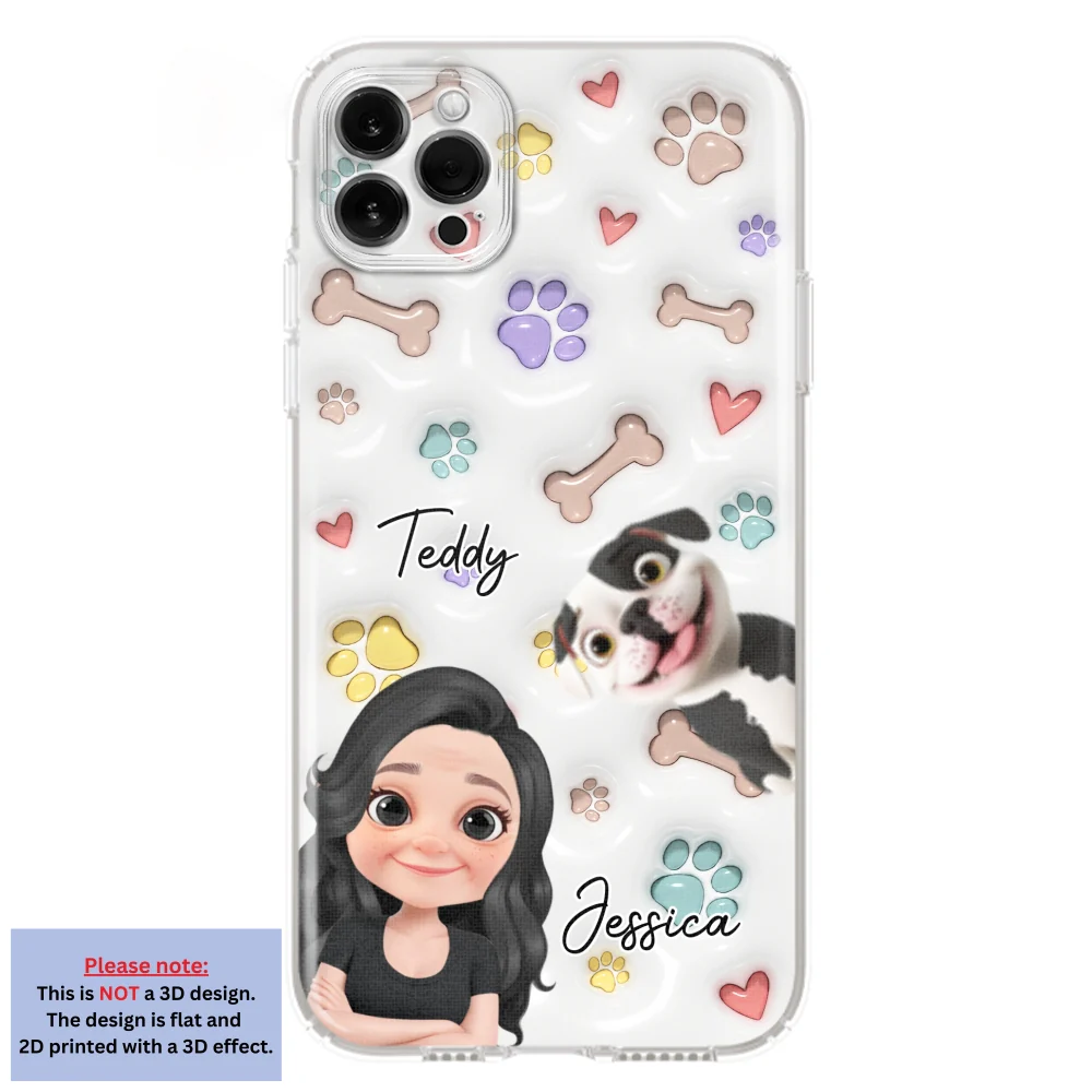 Her Baby Lovely Pets - Personalized Custom 3D Inflated Effect Phone Case - Image 13