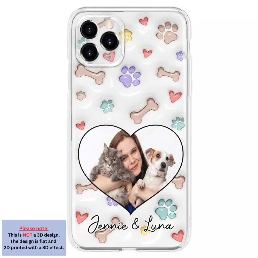 Her Baby Lovely Pets Ver Photo - Personalized Custom 3D Inflated Effect Phone Case - Image 6
