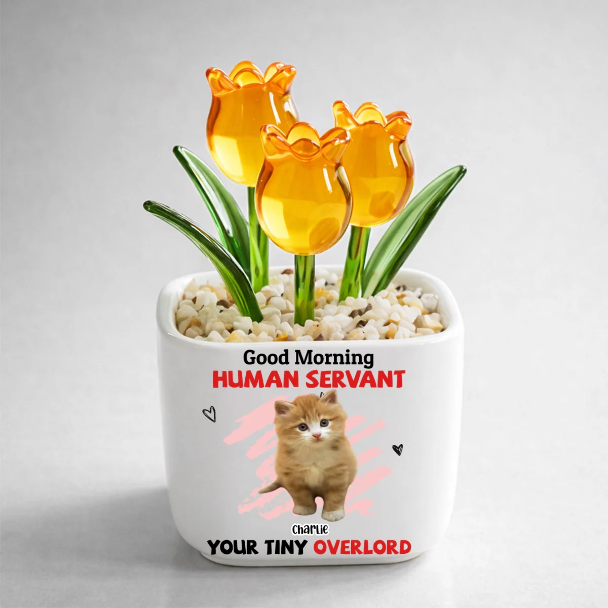 Here For You Servant Photo - Personalized Custom Glass Everlasting Tulips - Image 10