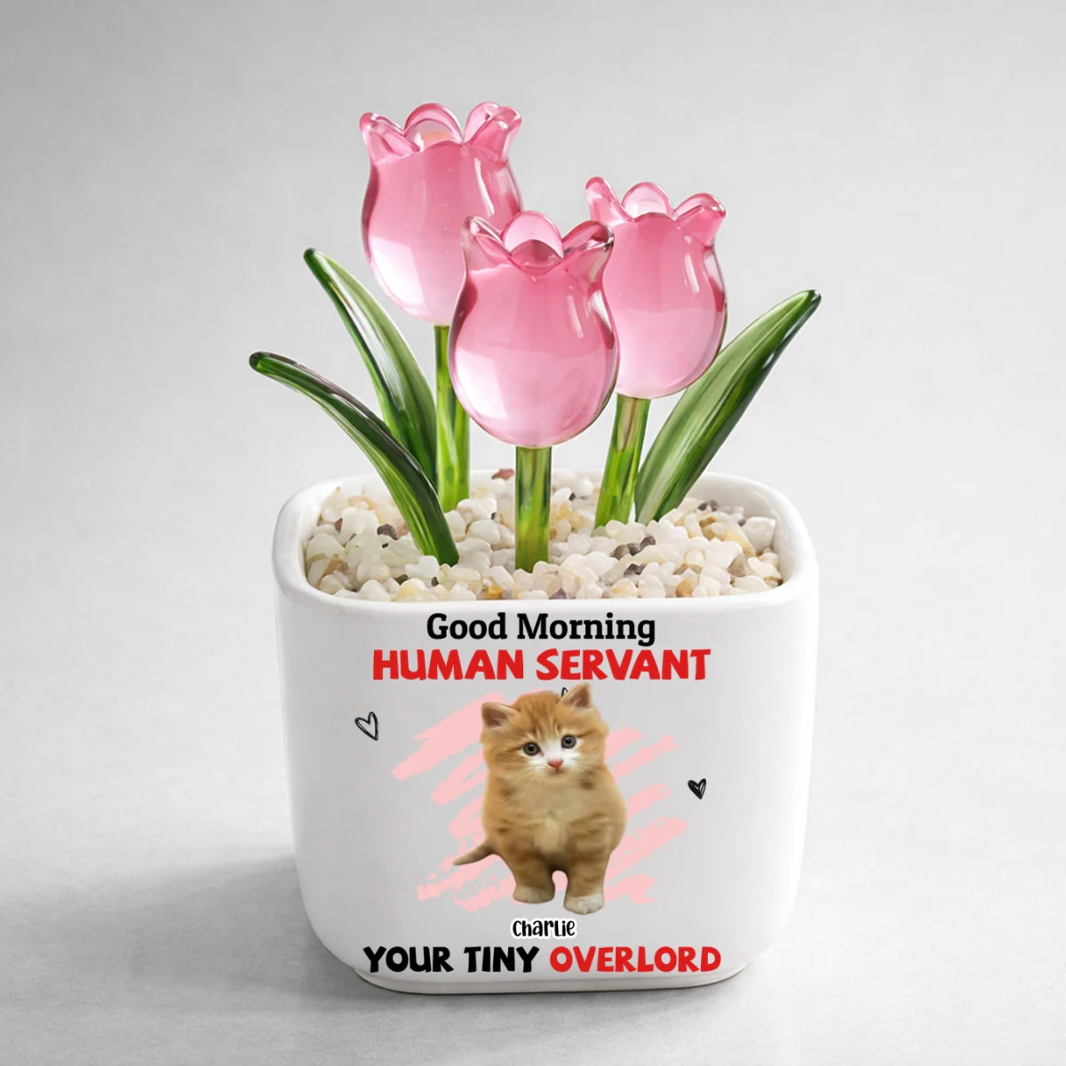 Here For You Servant Photo - Personalized Custom Glass Everlasting Tulips - Image 8
