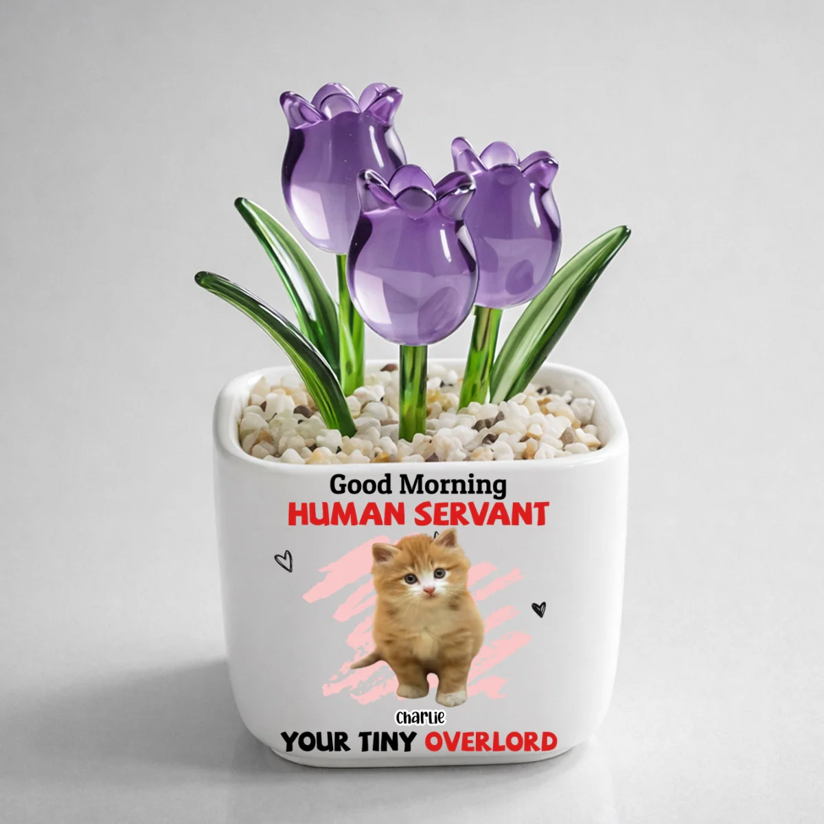 Here For You Servant Photo - Personalized Custom Glass Everlasting Tulips - Image 9