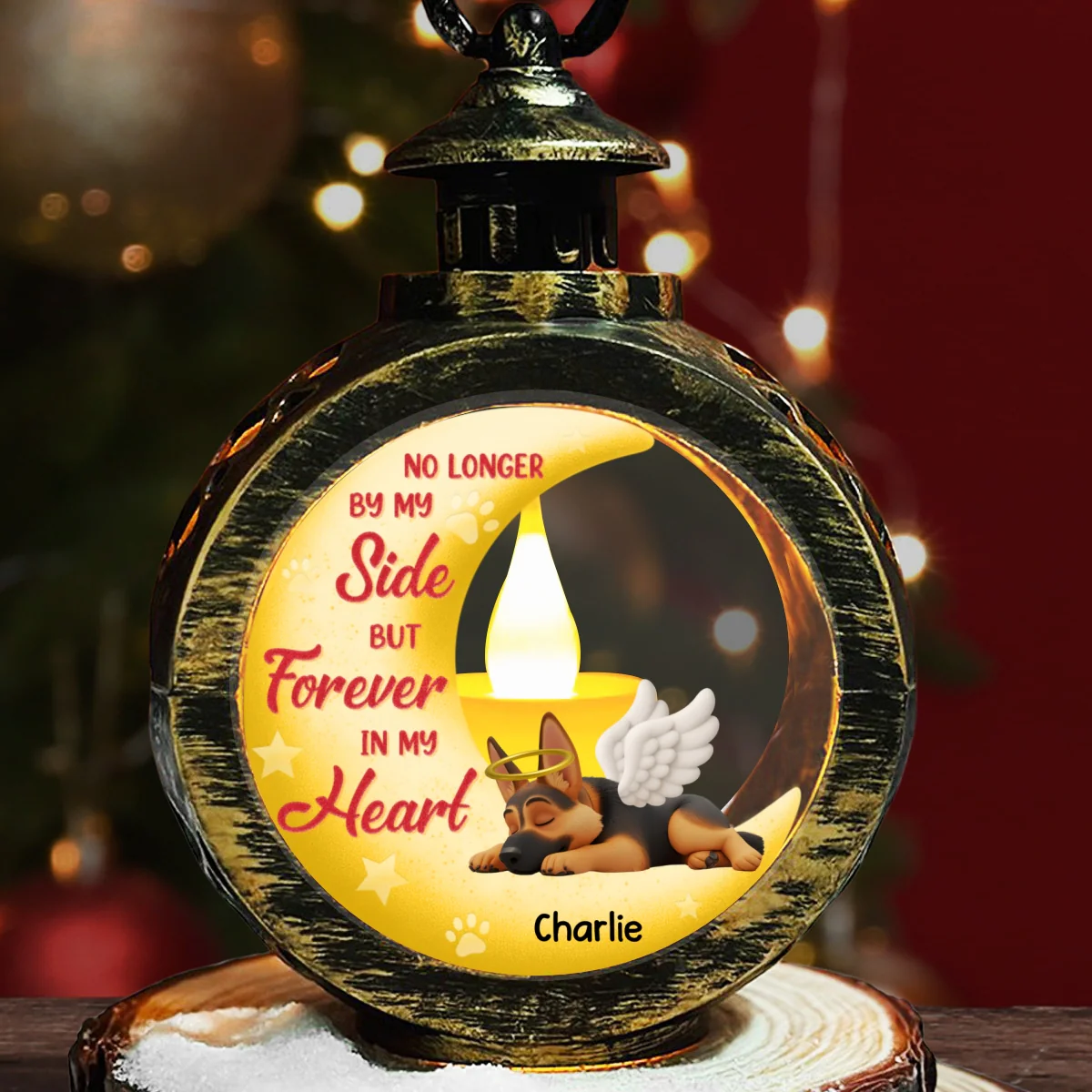 Here In My Heart - Personalized Custom Christmas Lantern - Image 6