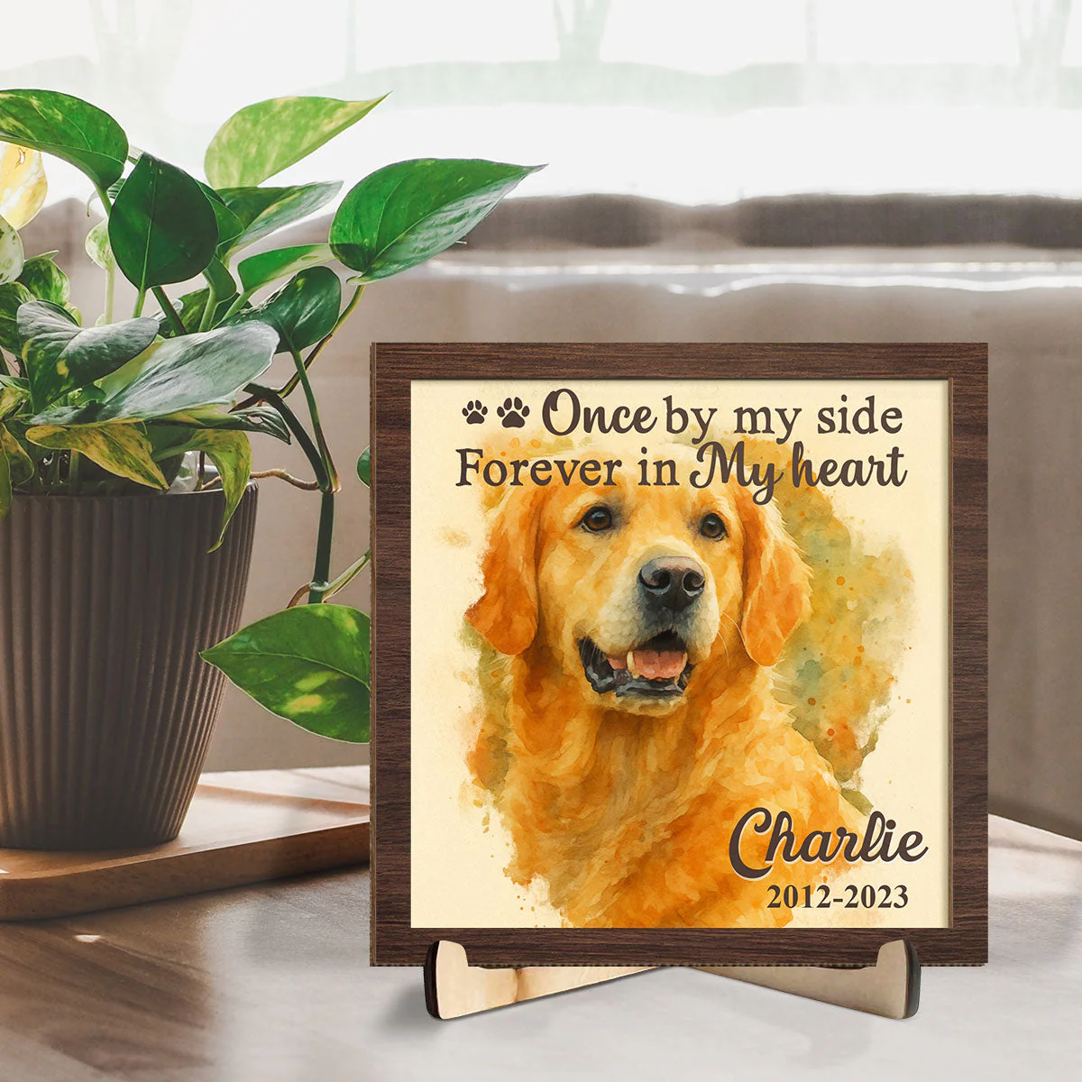 Here With Me - Personalized Wooden Plaque - Image 2