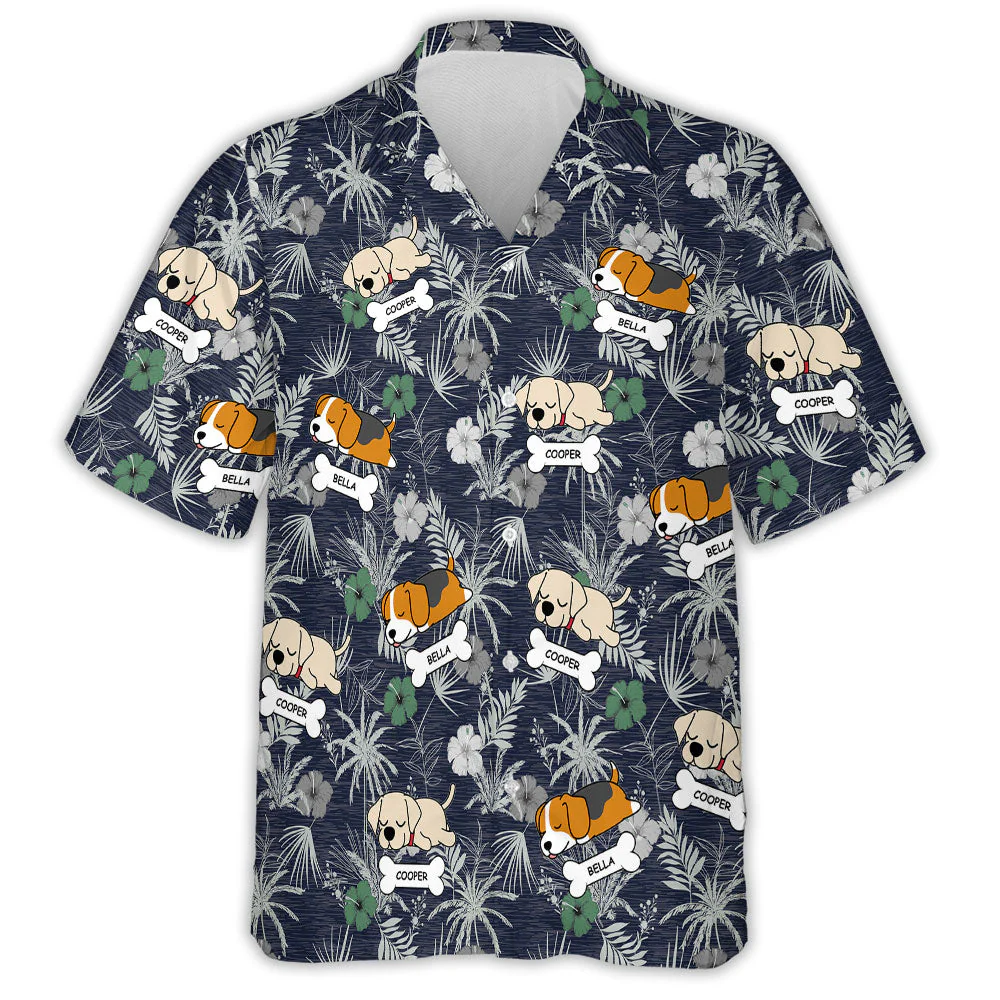 Hibiscus Palm - Personalized Custom Hawaiian Shirt - Image 2