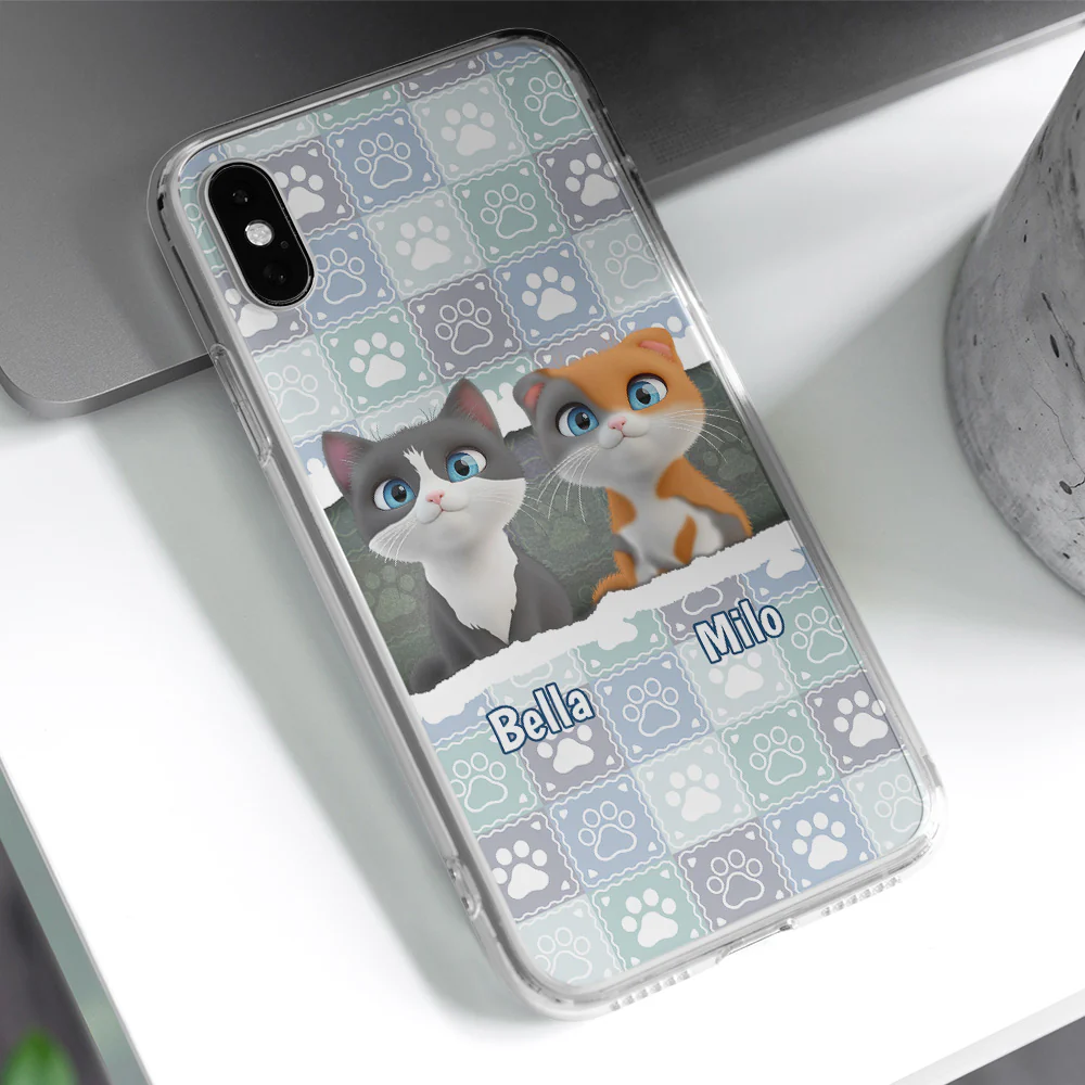 Hide And Seek And Meow - Personalized Custom Phone Case - Image 2