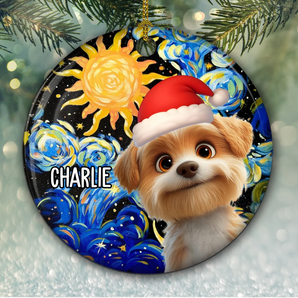 Holy Night - Personalized Custom Ceramic Ornament - Image 5