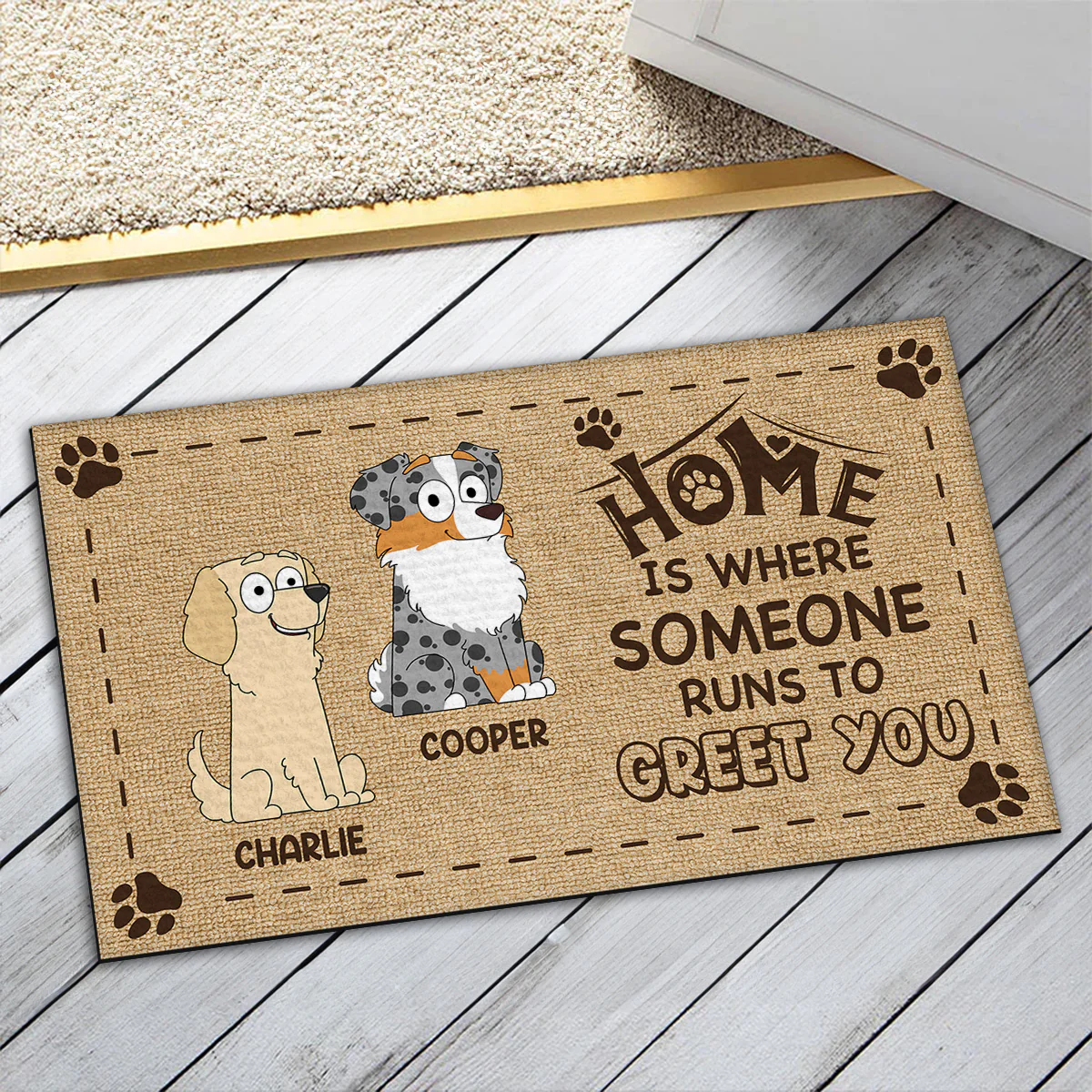 Home Is Where - Personalized Custom Doormat - Image 2