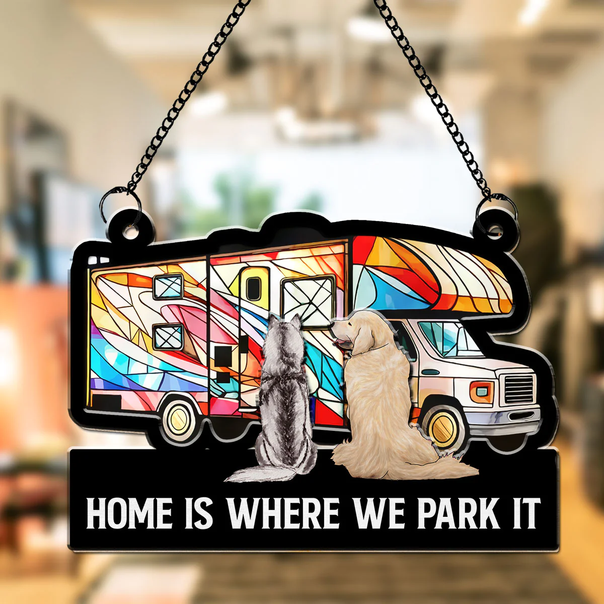 Home Is Where We Park It  - Personalized Custom Suncatcher - Image 3