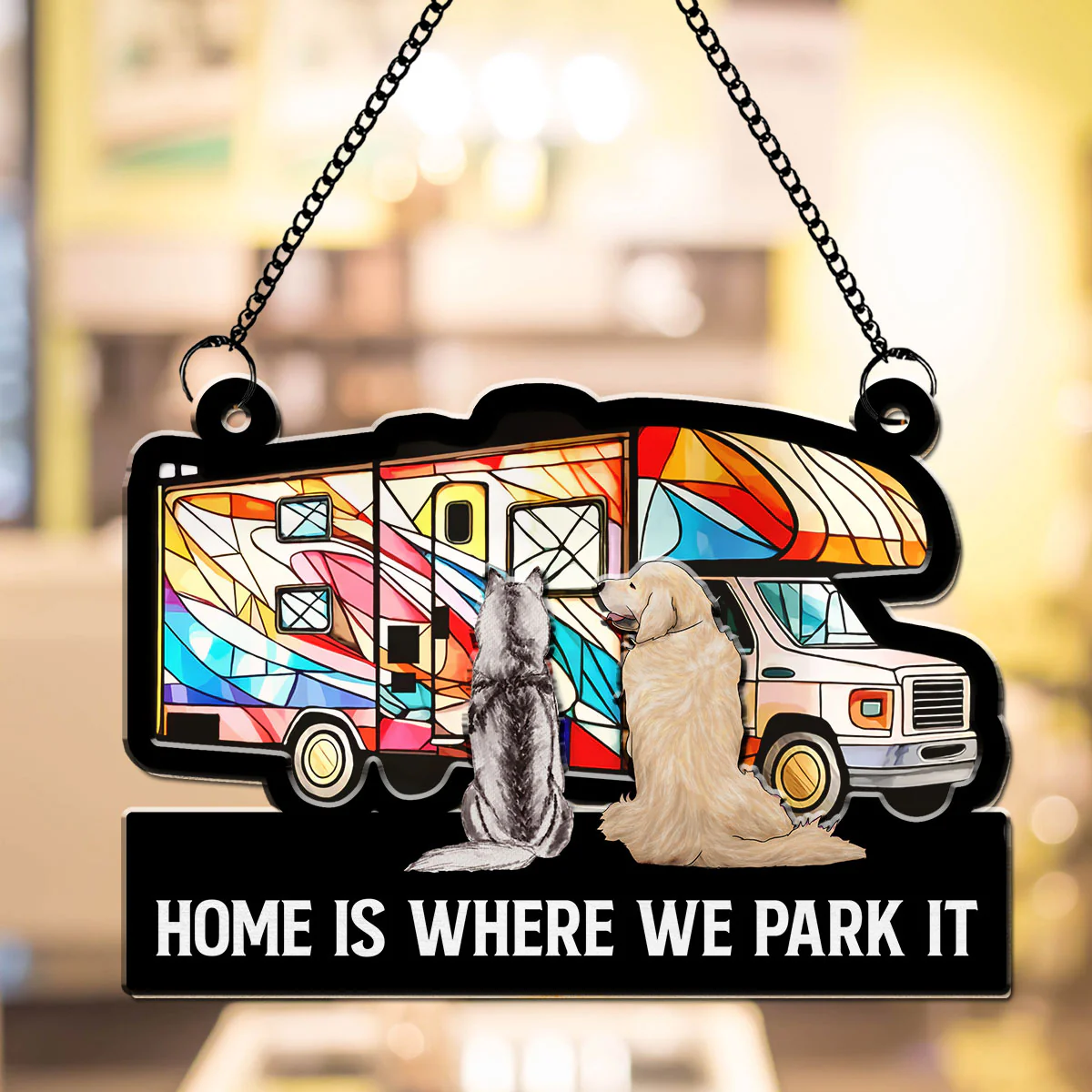 Home Is Where We Park It  - Personalized Custom Suncatcher - Image 4