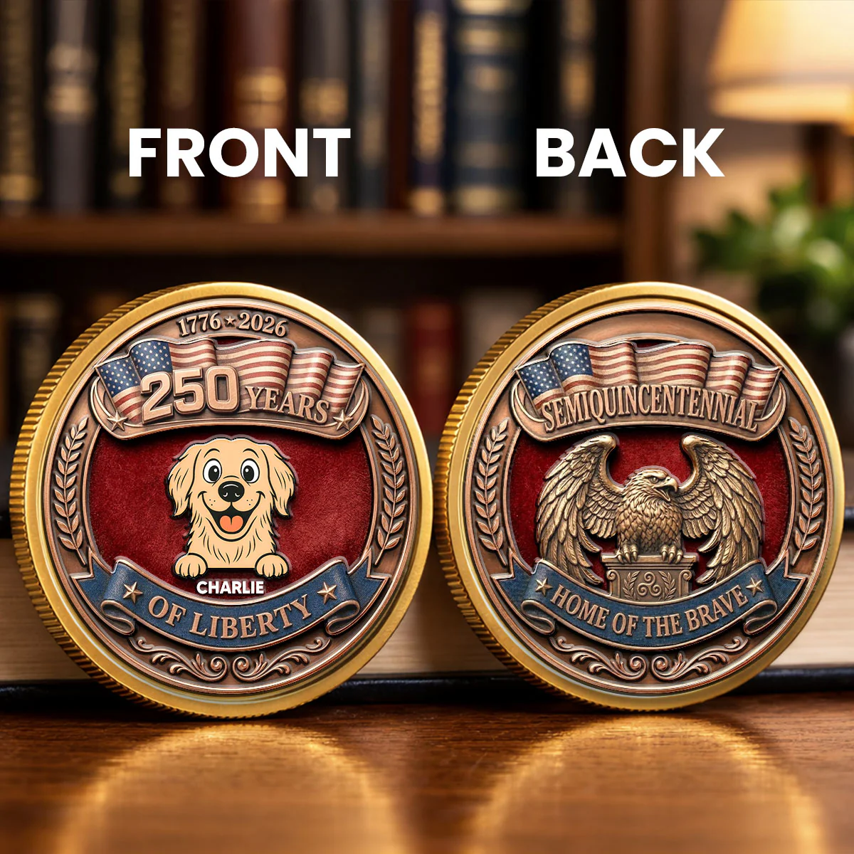 Home Of The Brave - Personalized Custom Commemorative Keepsake Coin - Image 2