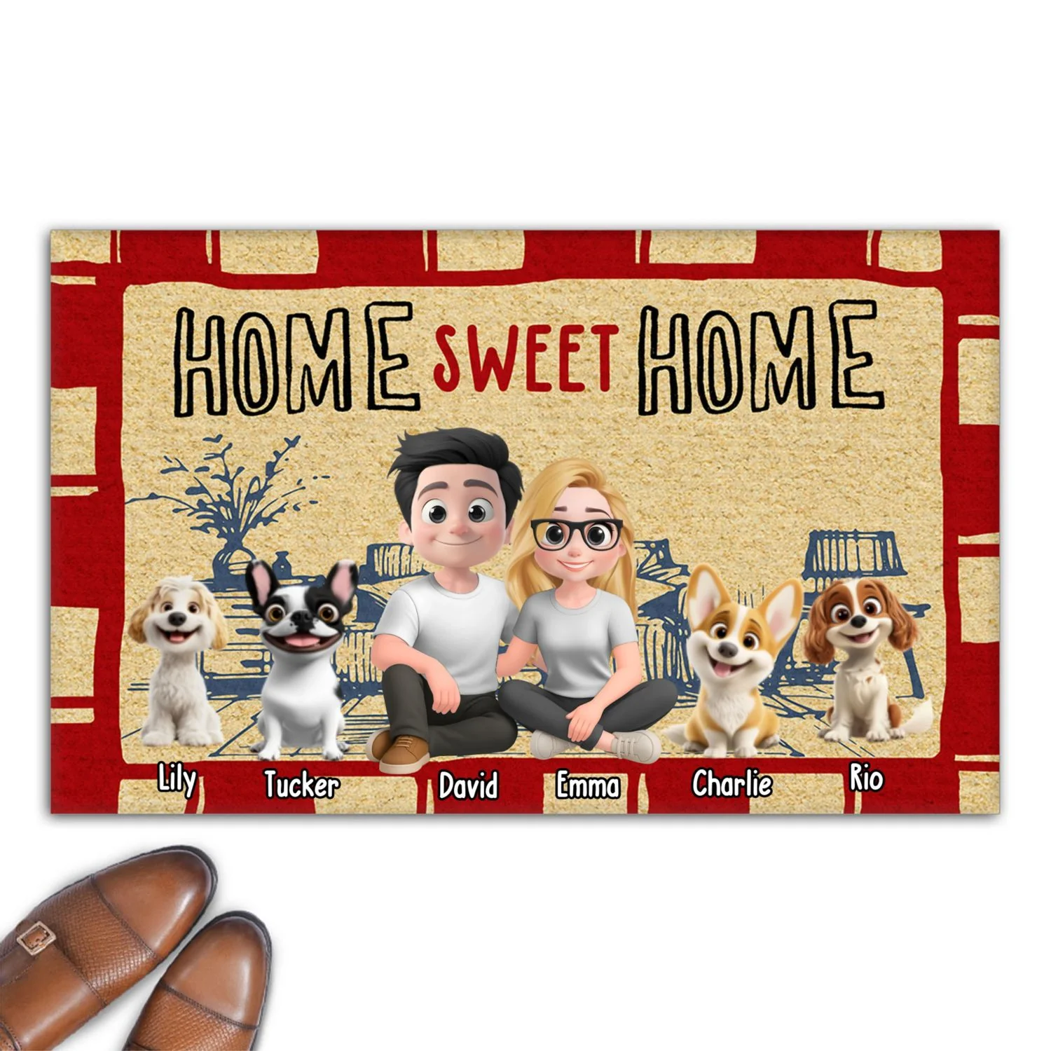 Home Sweet Home - Personalized Custom Doormat - Image 5