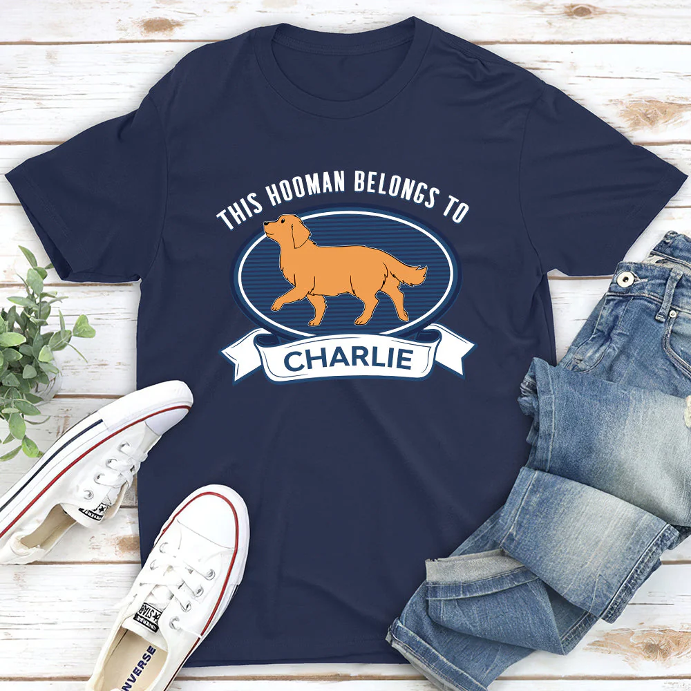 Hooman Belongs - Personalized Custom Unisex T-shirt - Image 5