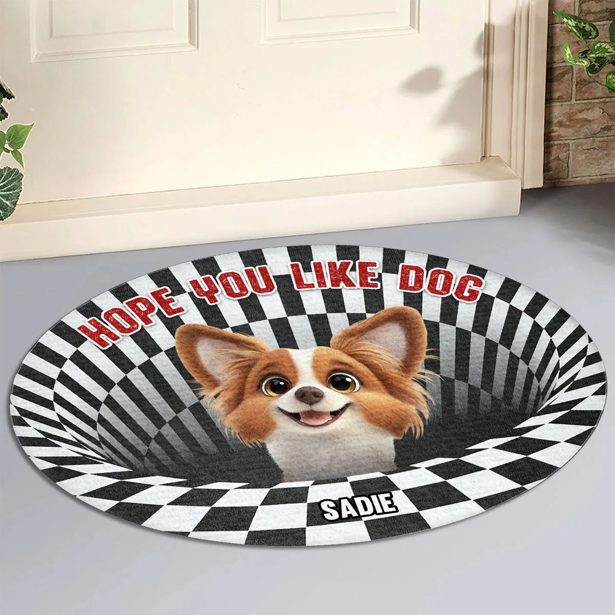 Hope You Like Dogs Cartoon - Personalized Custom Doormat - Image 2