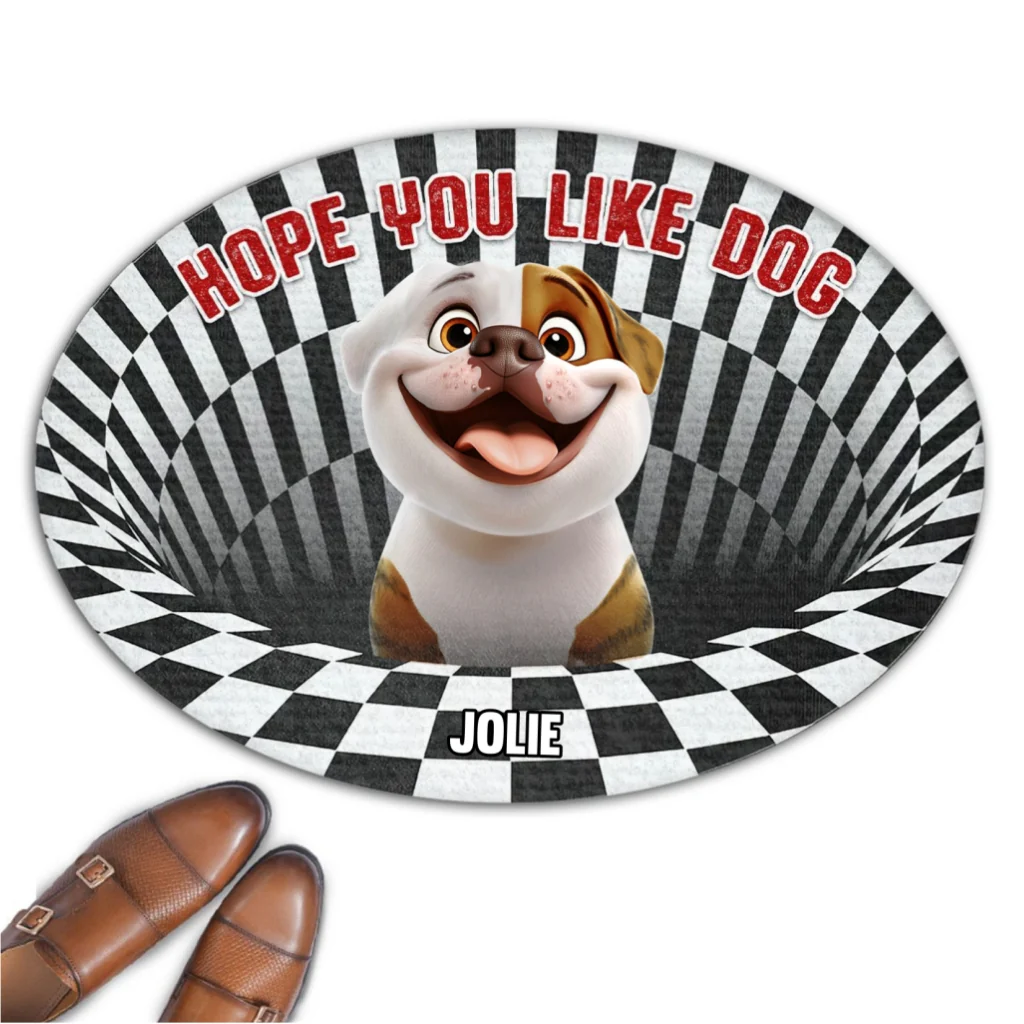Hope You Like Dogs Cartoon - Personalized Custom Doormat - Image 7